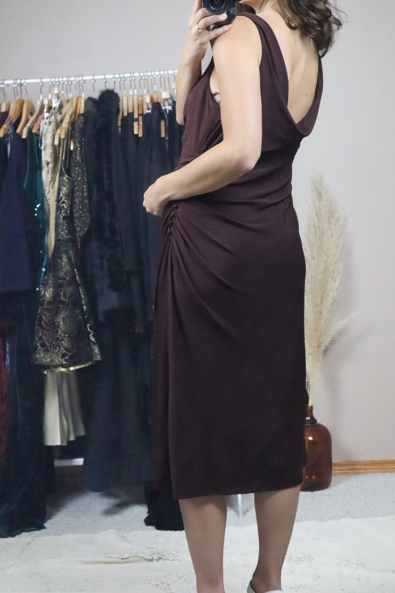Vintage x Cowl Neck Midi Dress (10)