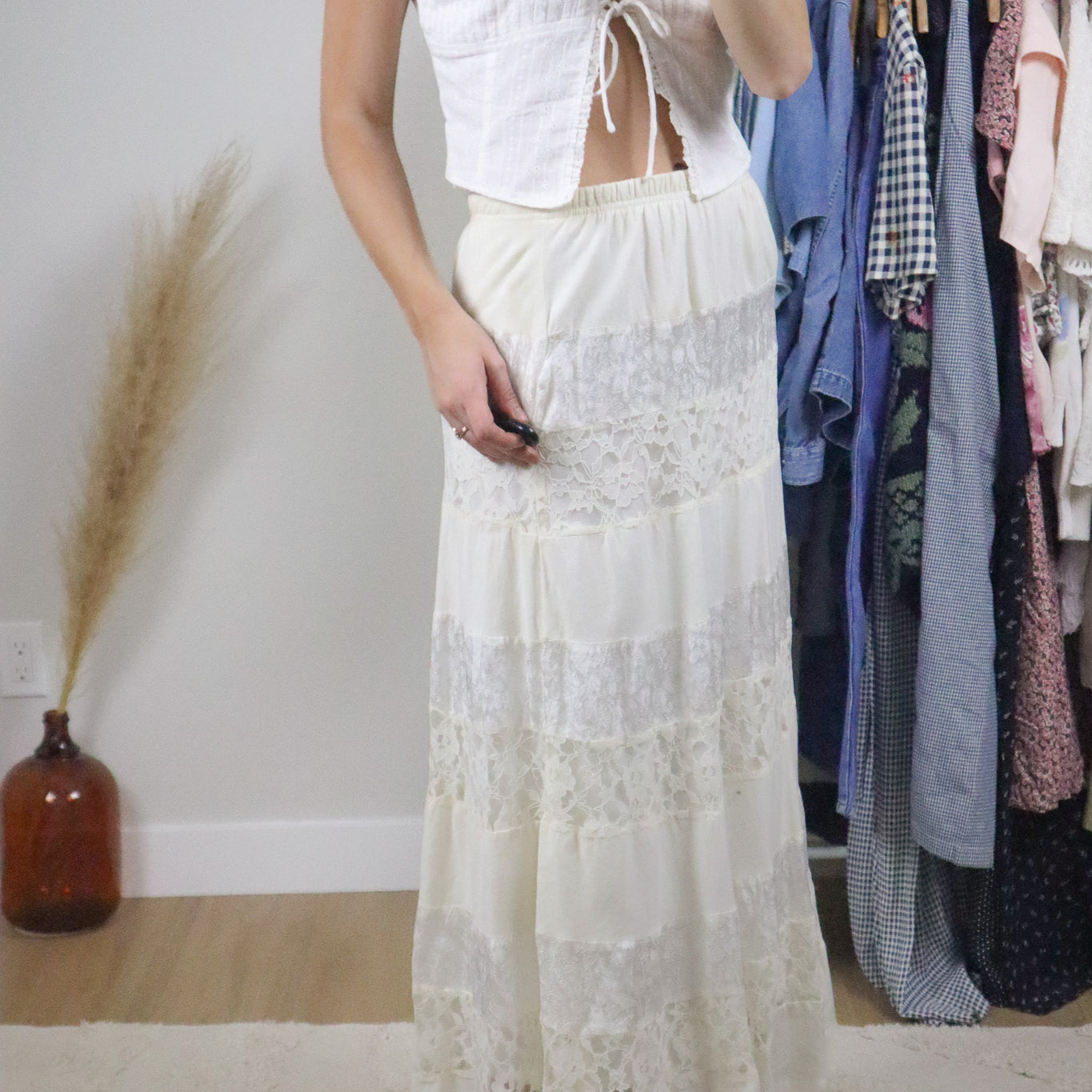 Vintage x Cotton Lace Maxi Skirt (6/8)