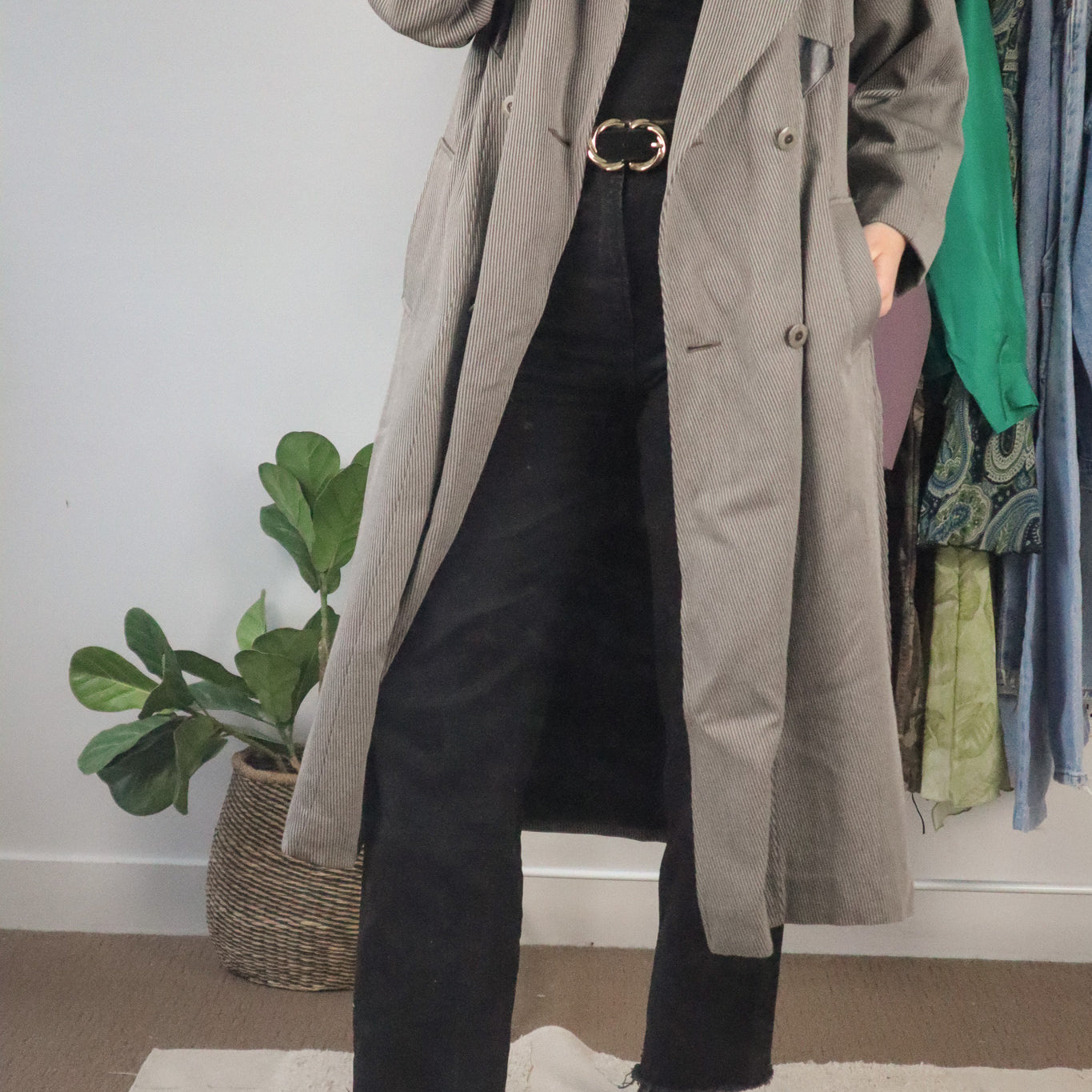 Made in Canada x Vintage 80s x Structured Wool Coat (S)