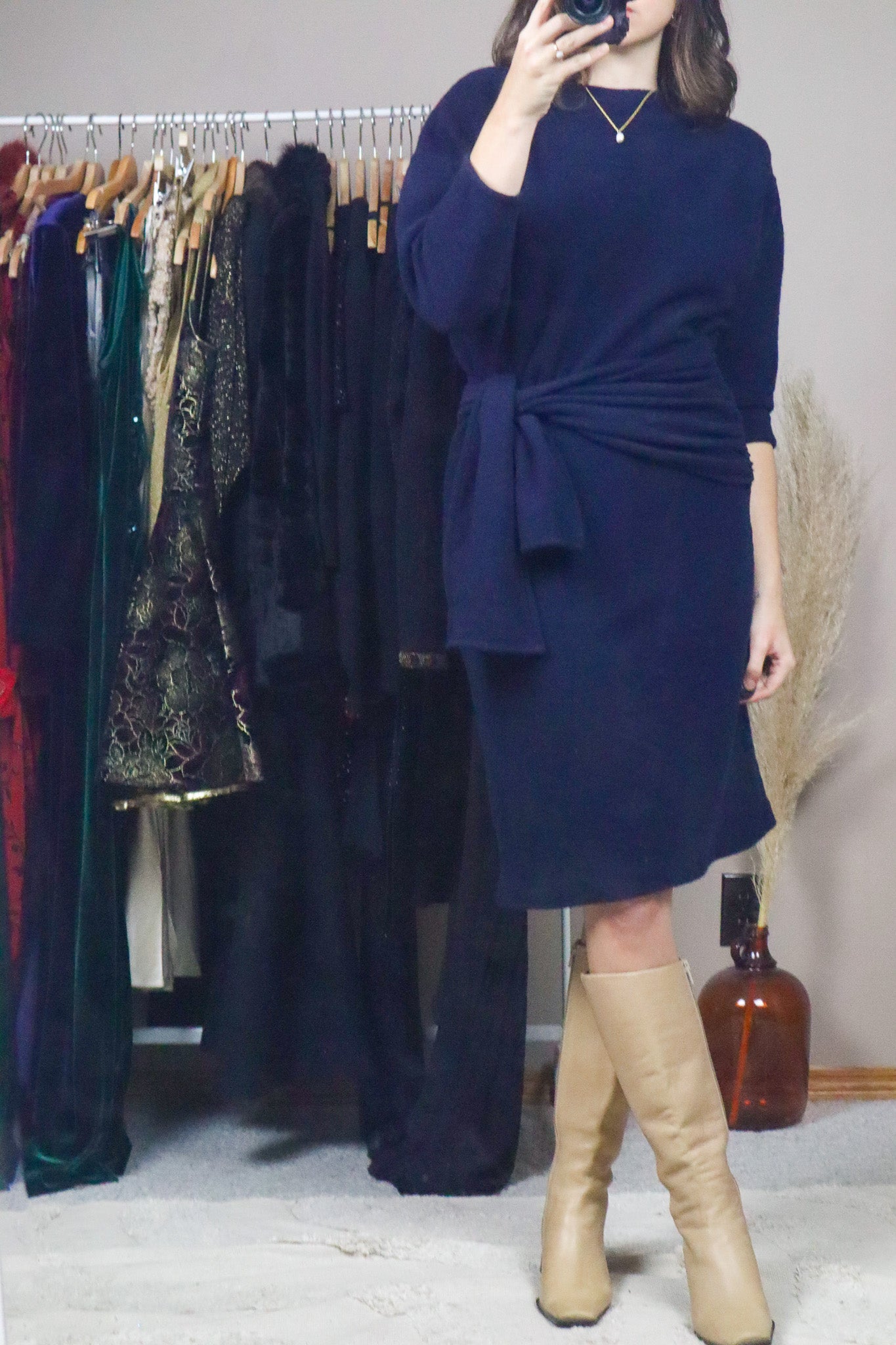 Made in Canada x Vintage x Wool Tie Dress (6-10)