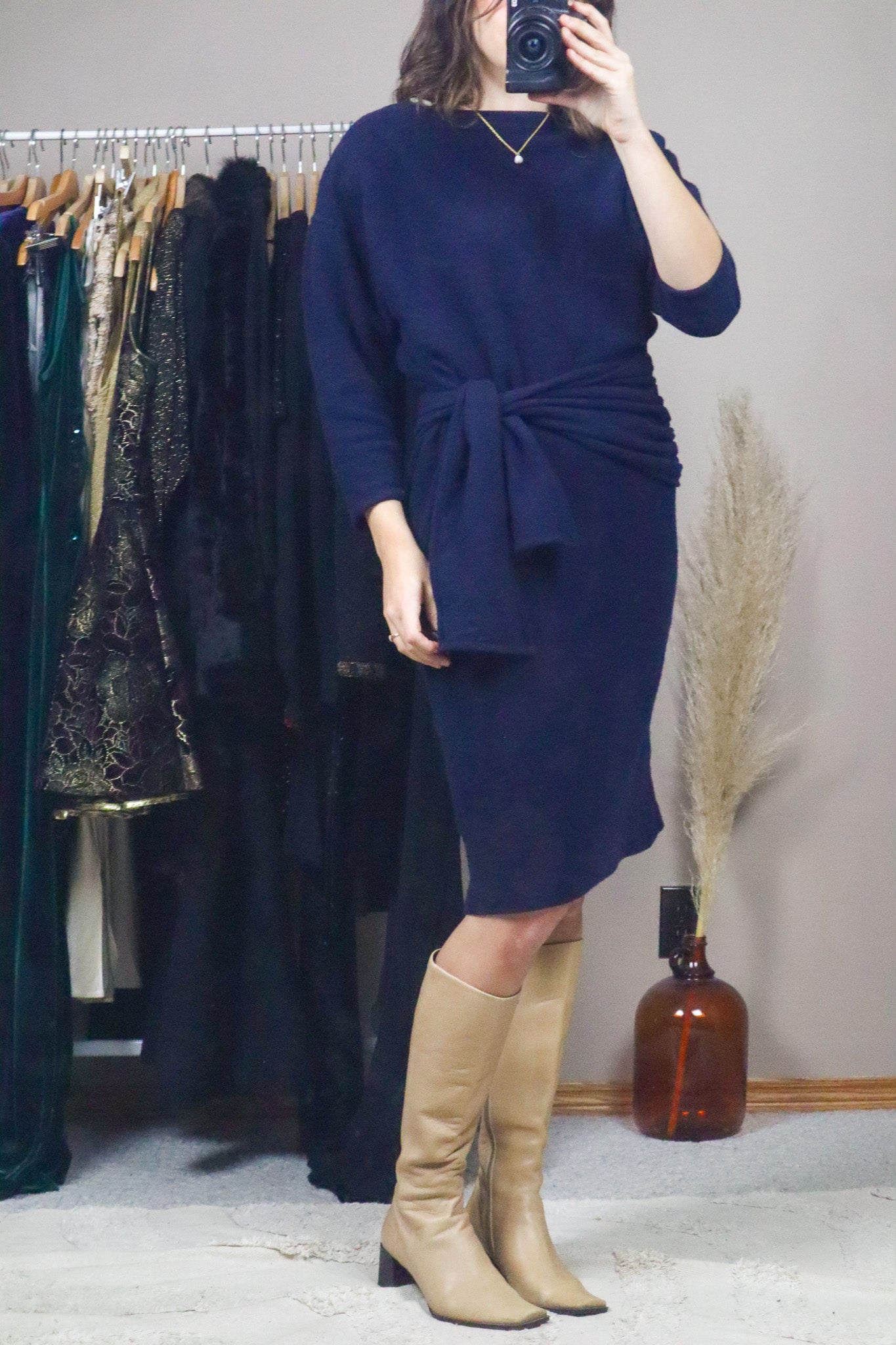 Made in Canada x Vintage x Wool Tie Dress (6-10)