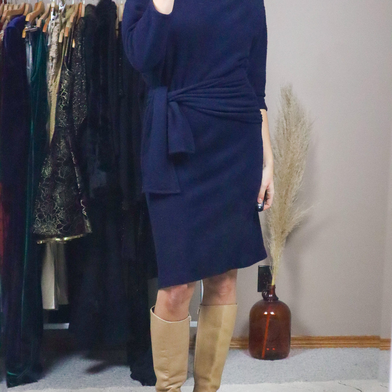 Made in Canada x Vintage x Wool Tie Dress (6-10)