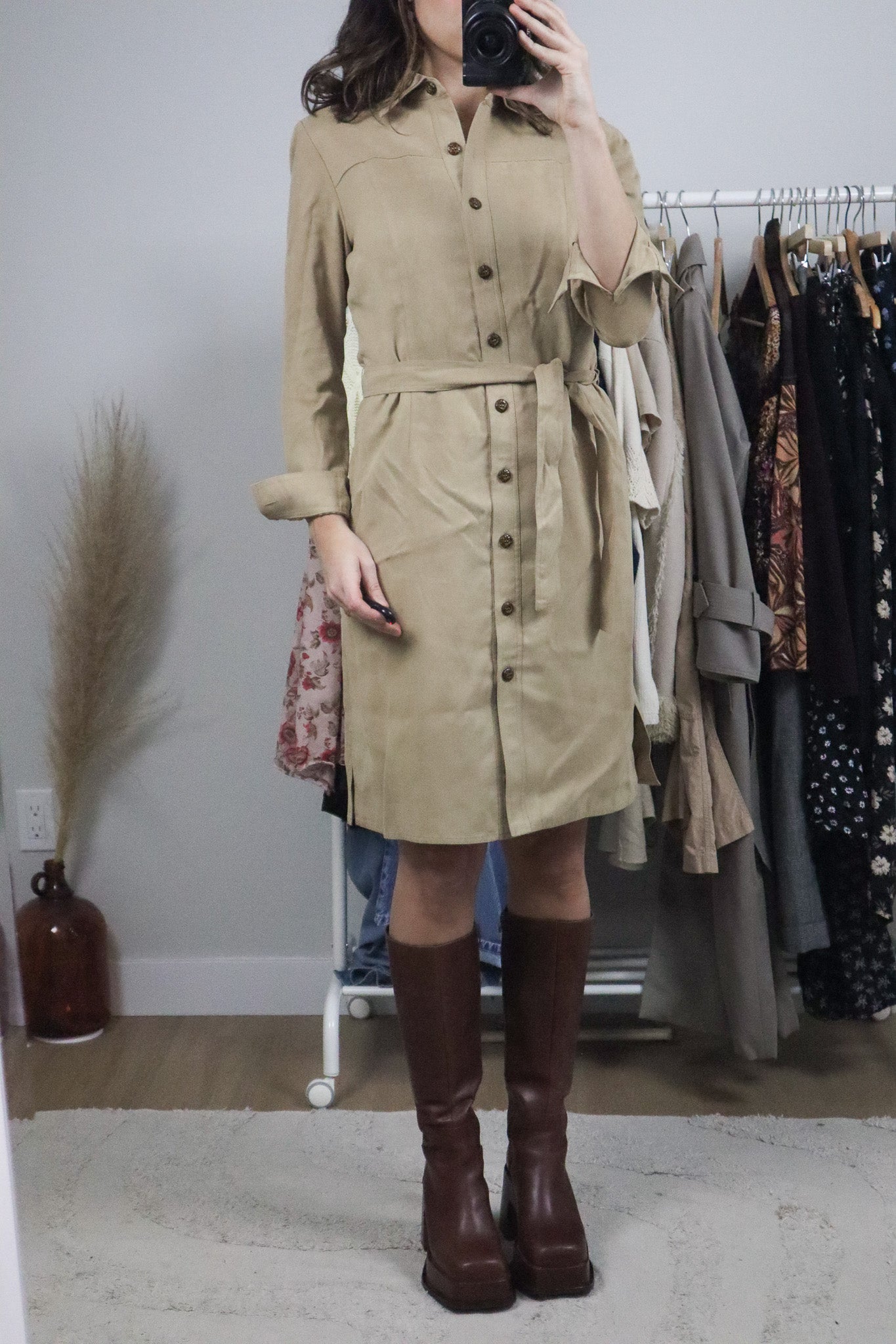 Vintage x Deadstock x Faux Suede Dress (4)