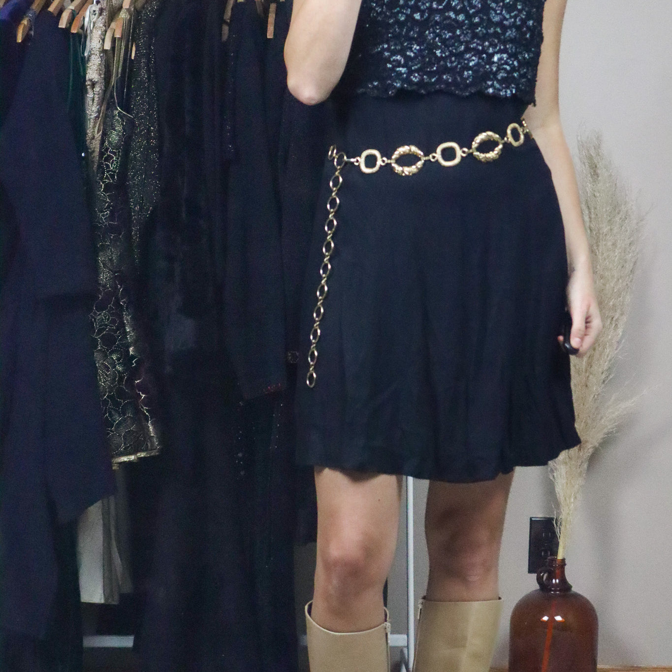 Vintage x Gold Chain Belt (XS-M)
