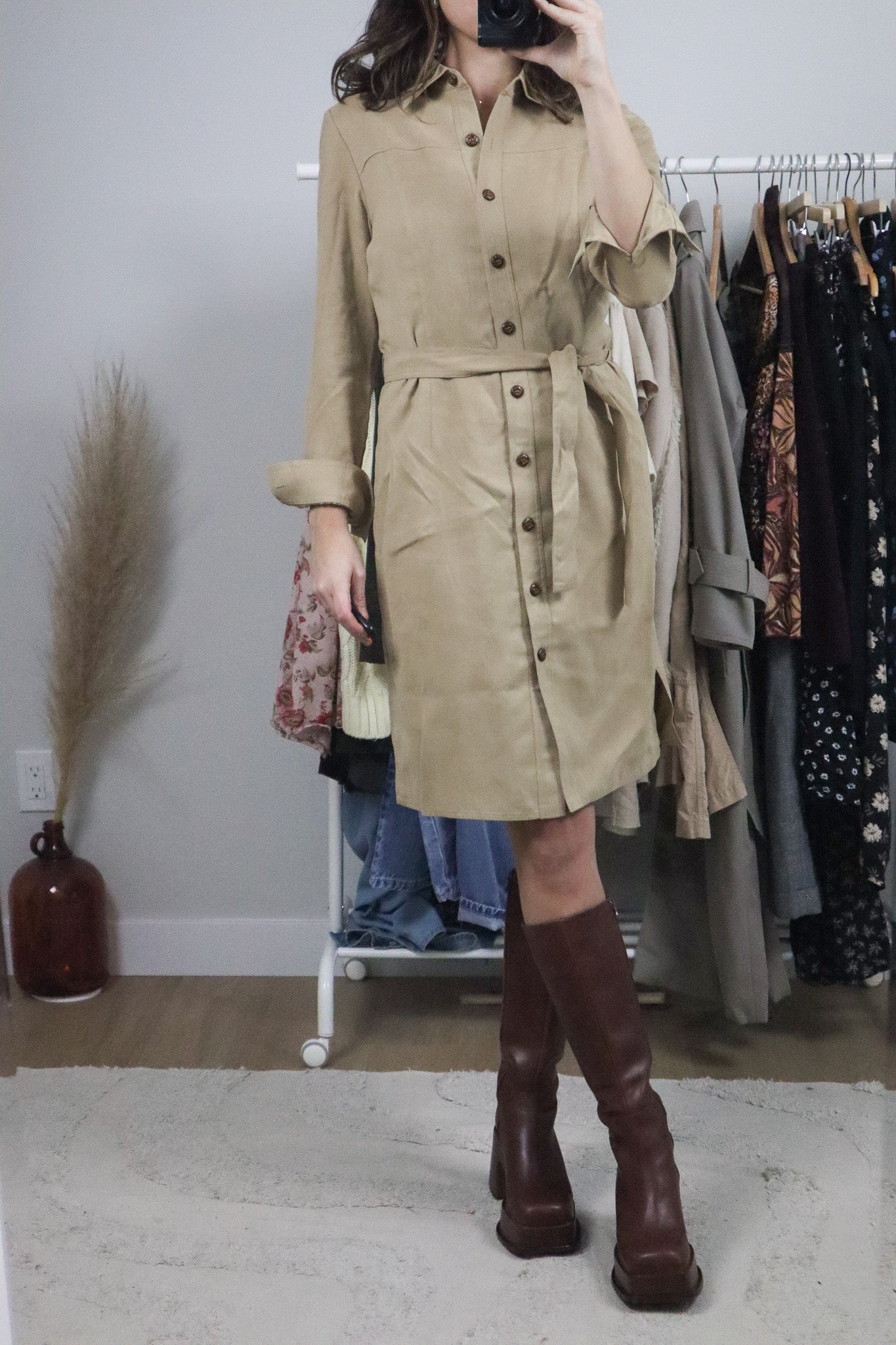 Vintage x Deadstock x Faux Suede Dress (4)