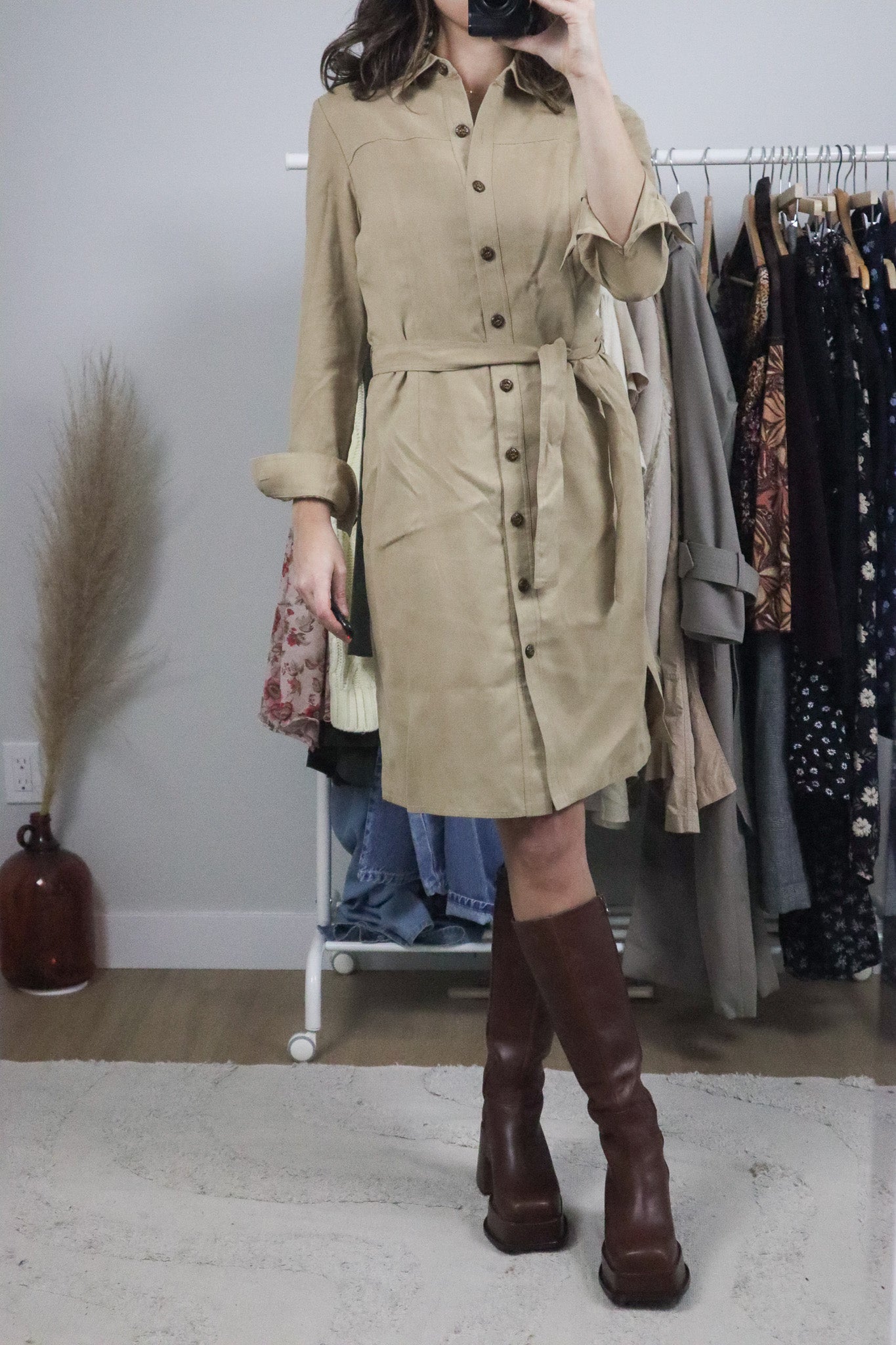 Vintage x Deadstock x Faux Suede Dress (4)