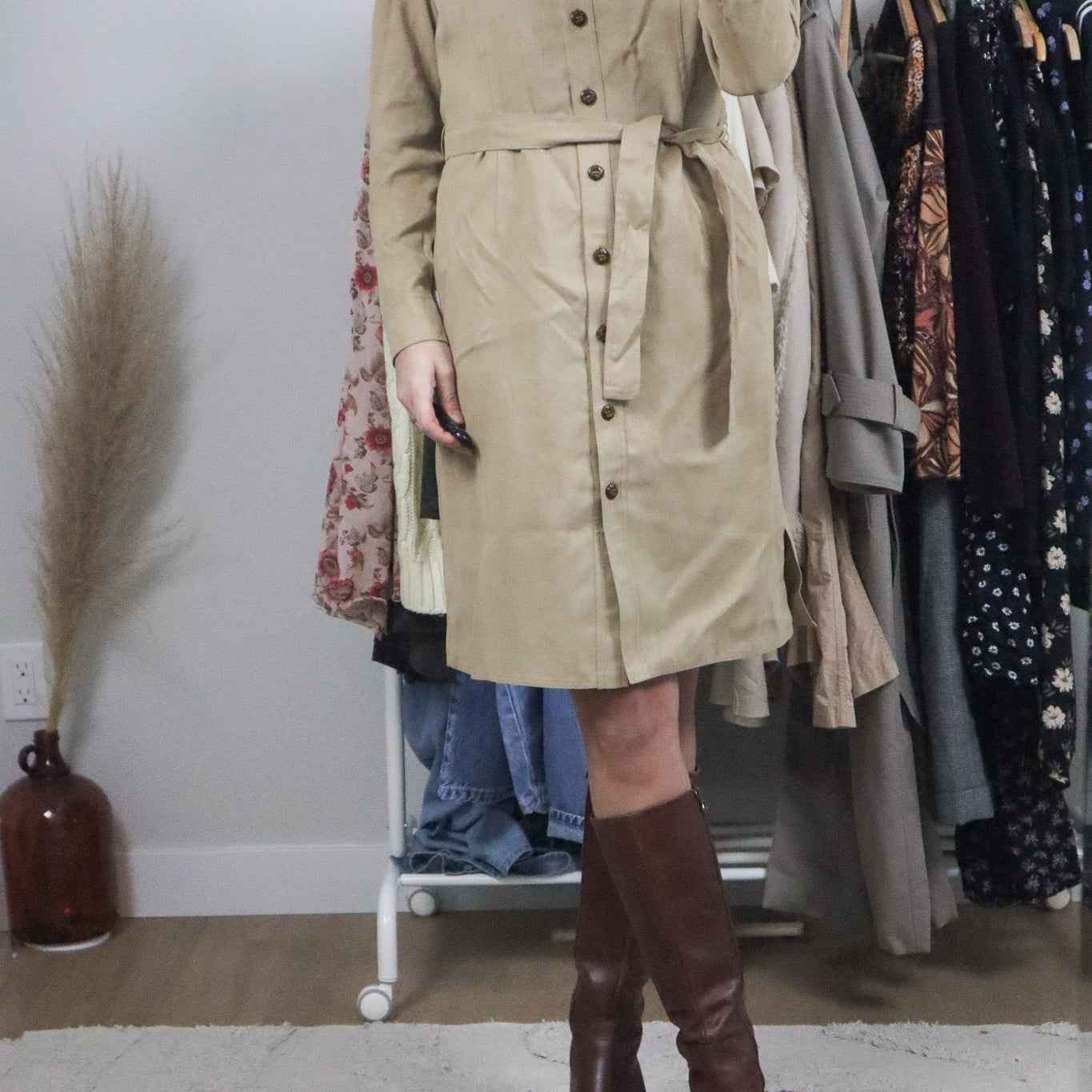 Vintage x Deadstock x Faux Suede Dress (4)