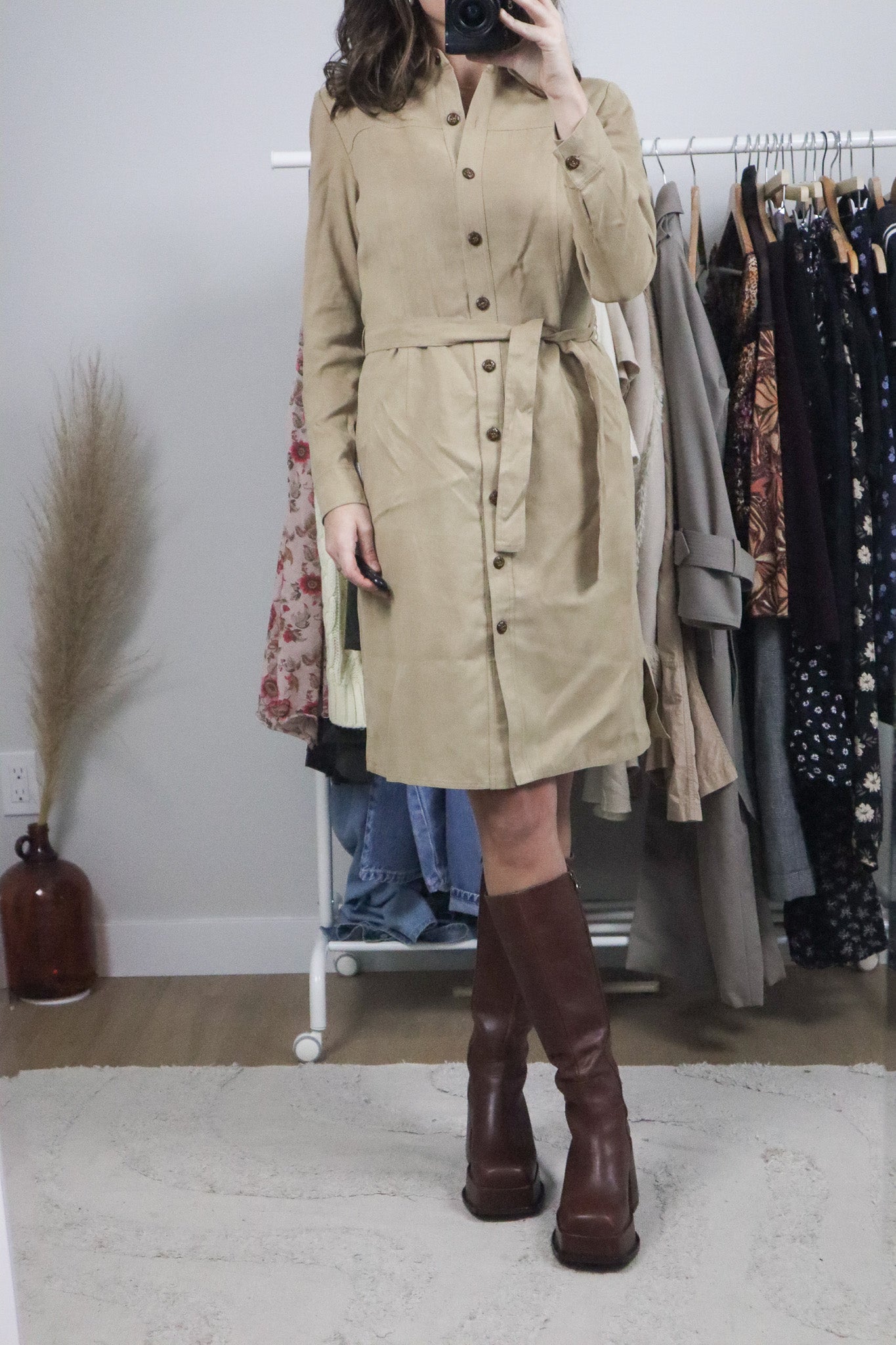 Vintage x Deadstock x Faux Suede Dress (4)