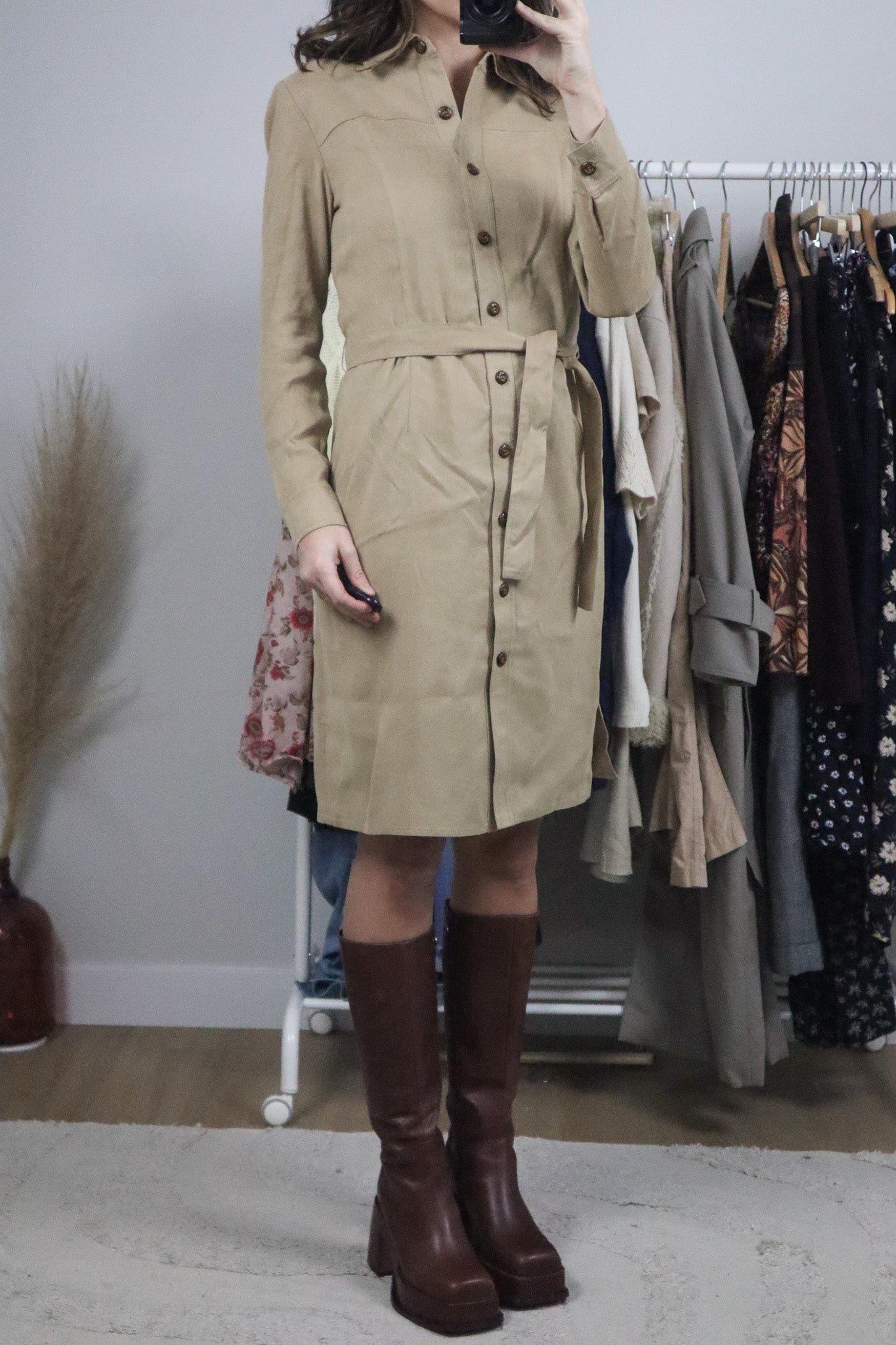 Vintage x Deadstock x Faux Suede Dress (4)