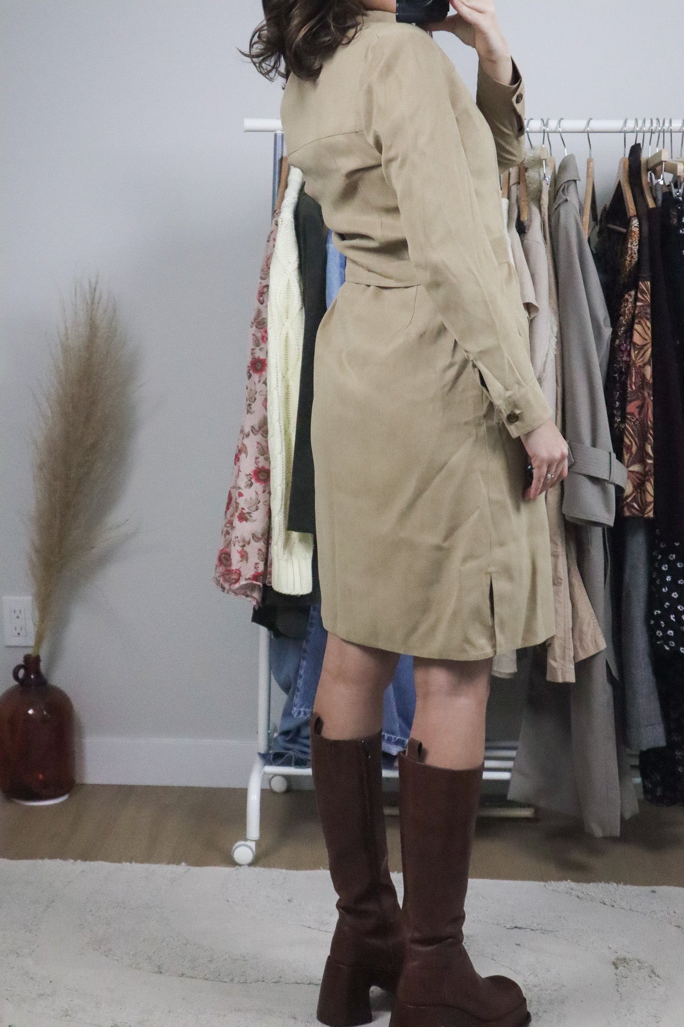 Vintage x Deadstock x Faux Suede Dress (4)