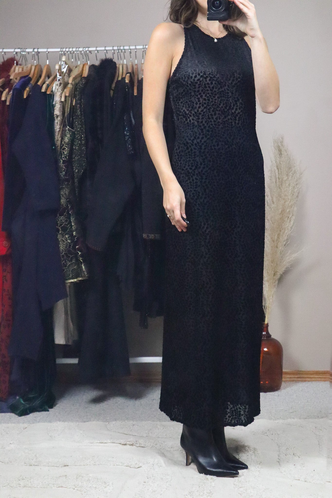 Vintage x Velvet Sheer Maxi Dress (S)