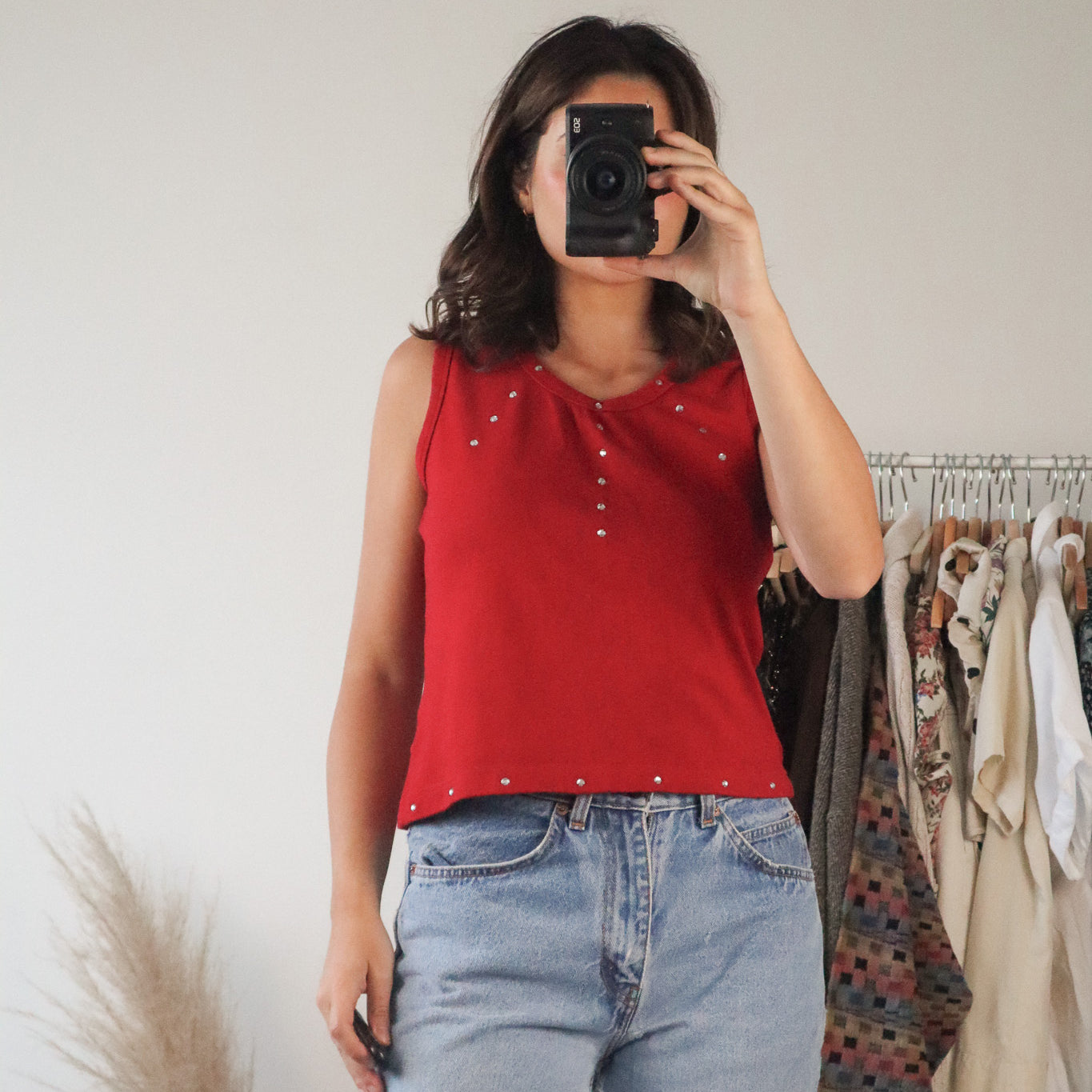 Vintage x Jewelled Tank (S/M)
