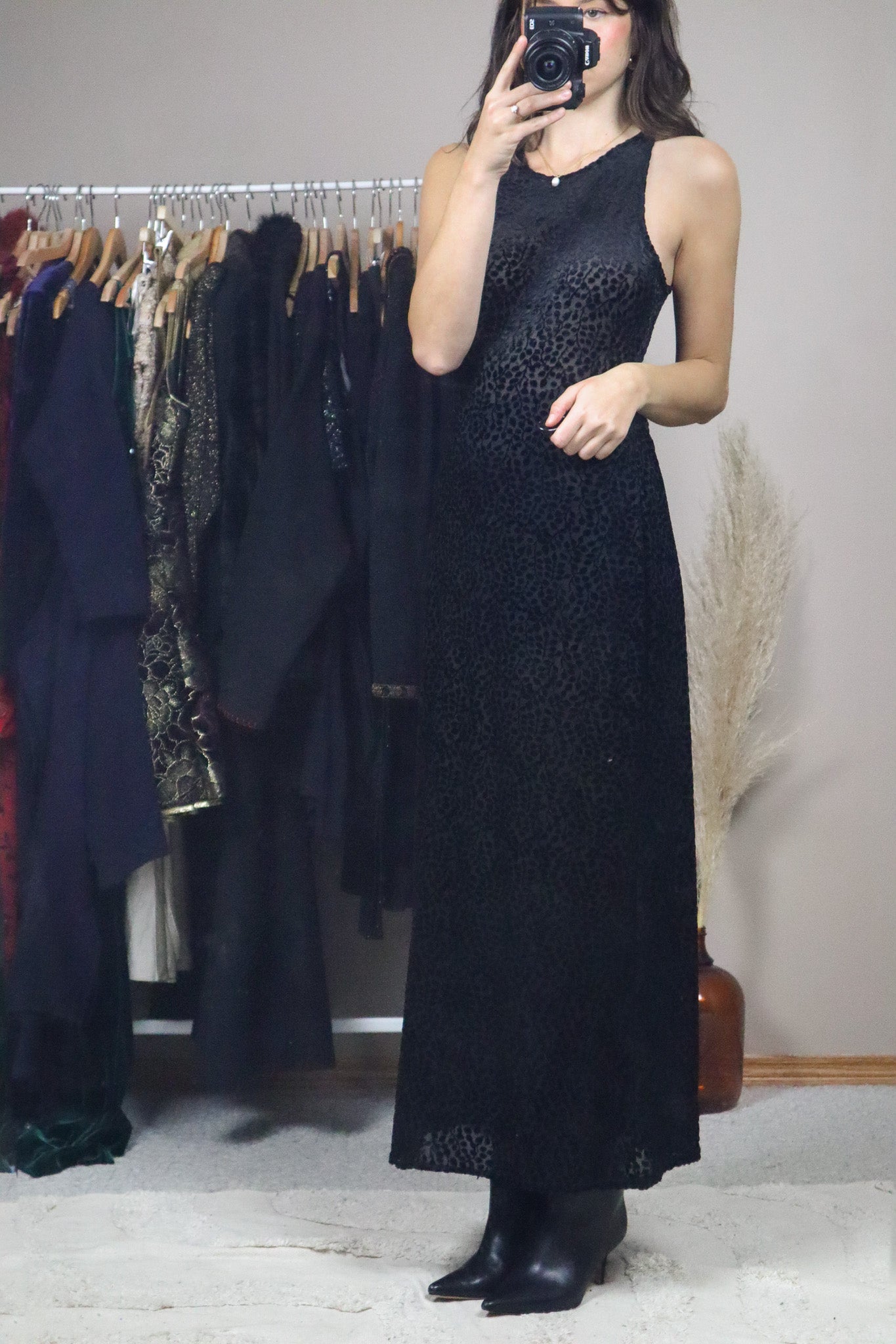 Vintage x Velvet Sheer Maxi Dress (S)