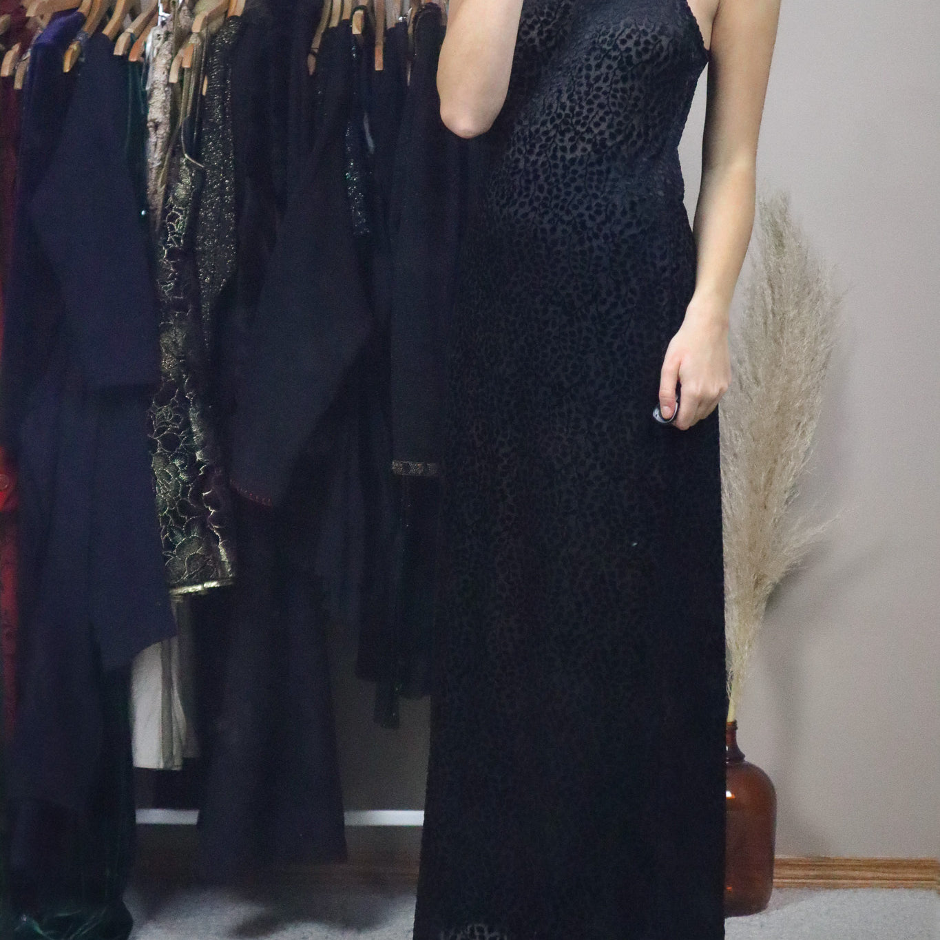 Vintage x Velvet Sheer Maxi Dress (S)