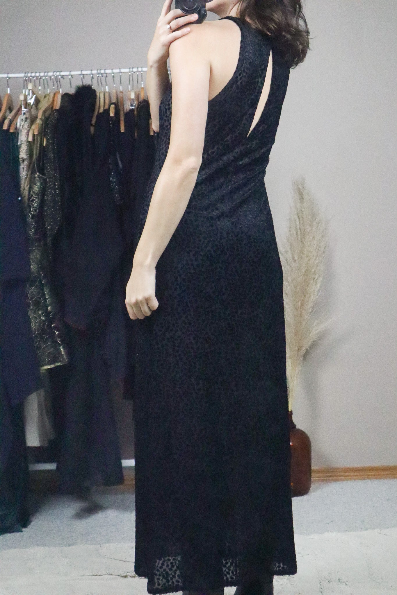 Vintage x Velvet Sheer Maxi Dress (S)