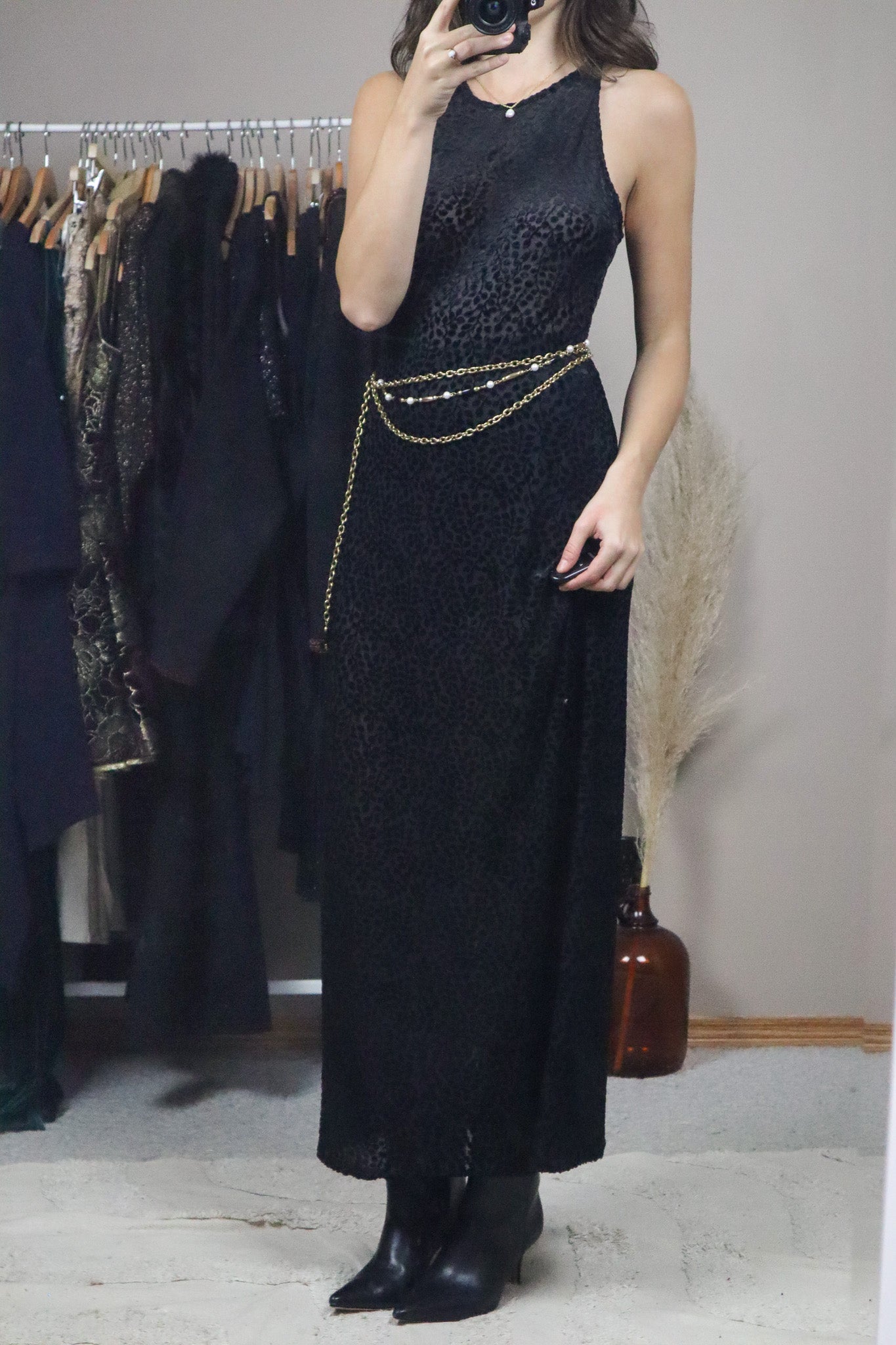 Vintage x Gold Beaded Chain Belt (XS-L)