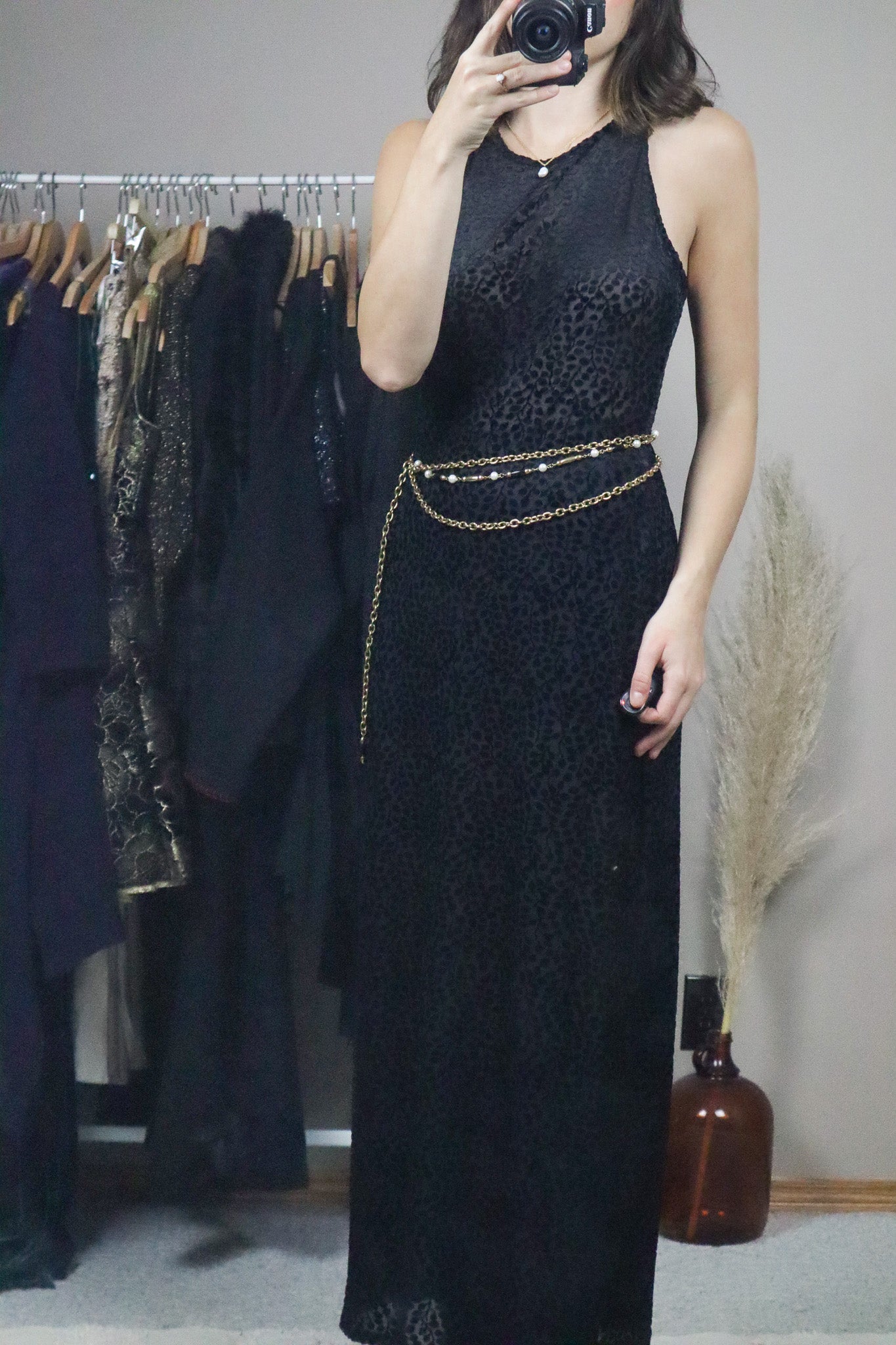 Vintage x Gold Beaded Chain Belt (XS-L)
