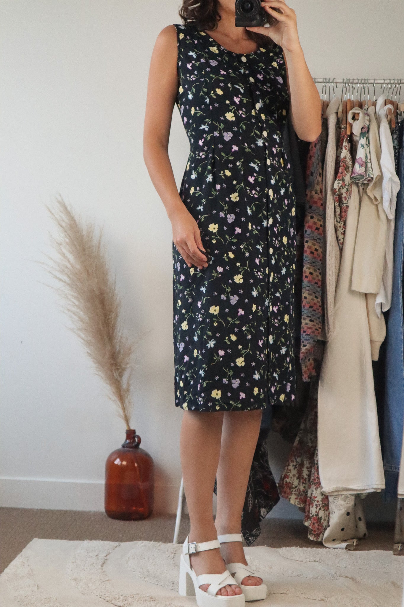 Vintage x Floral Dress (L)