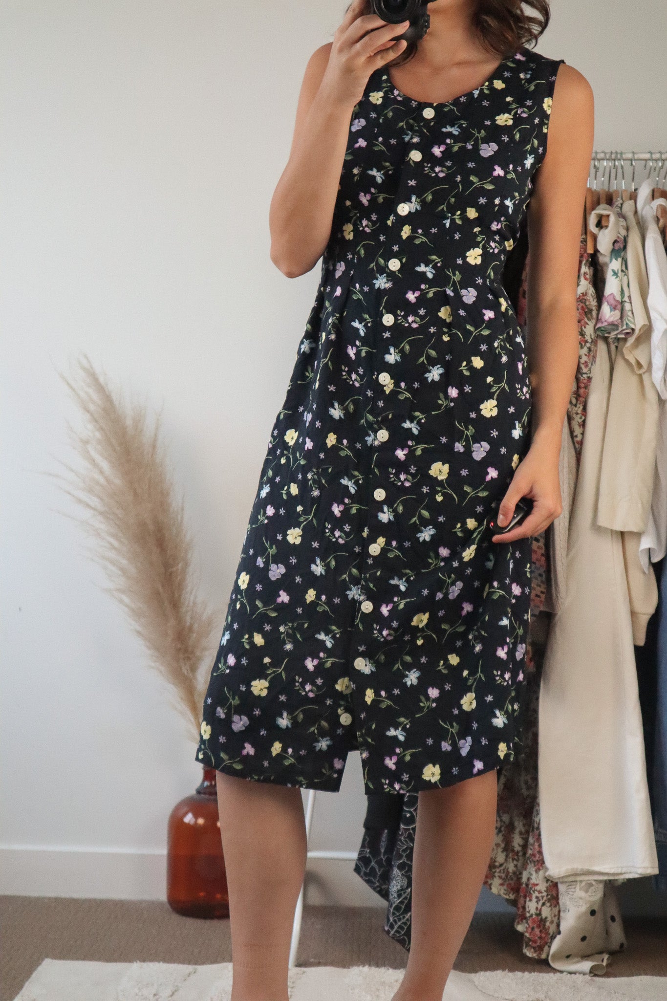 Vintage x Floral Dress (L)