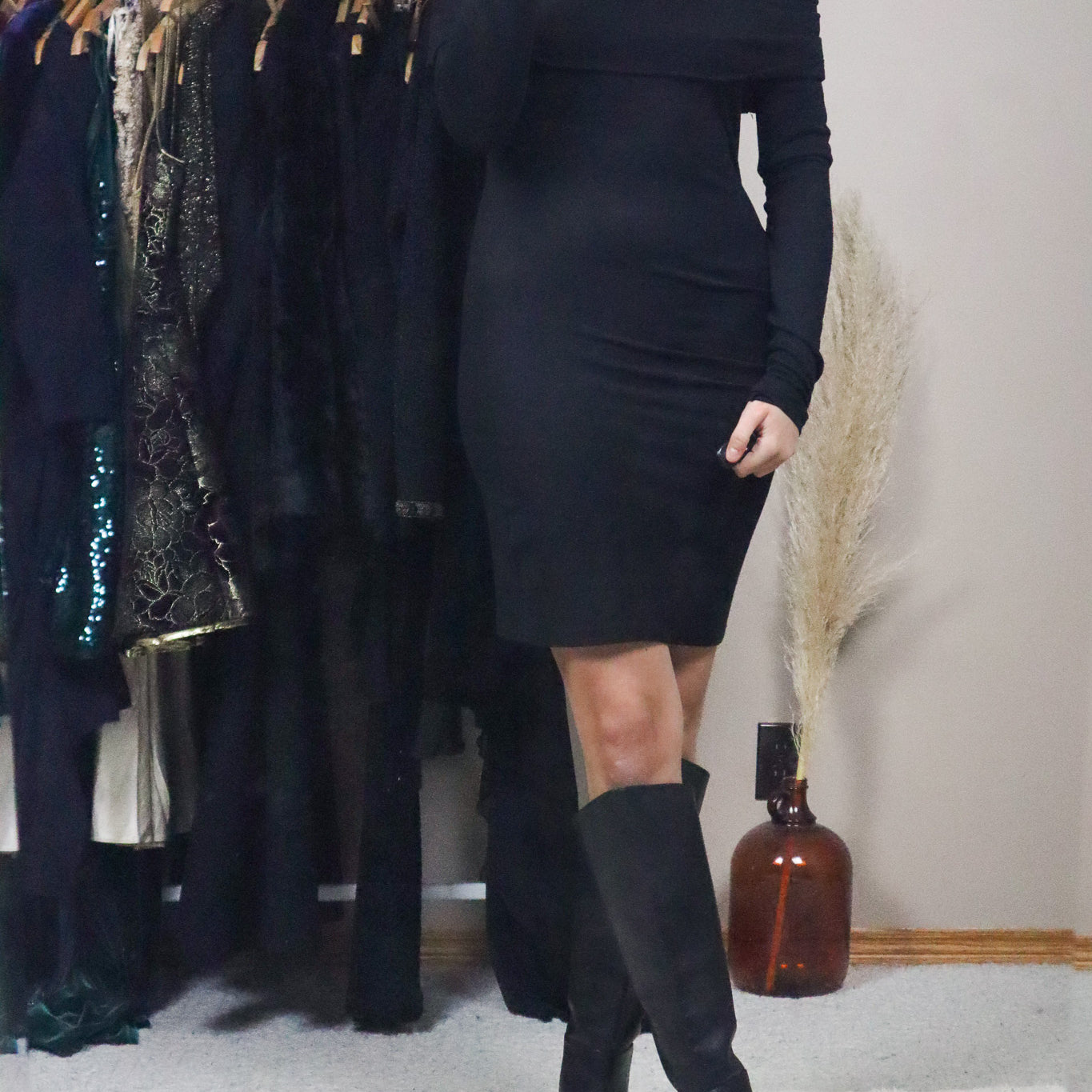 Vintage x Off the Shoulder Dress (XXS/XS)