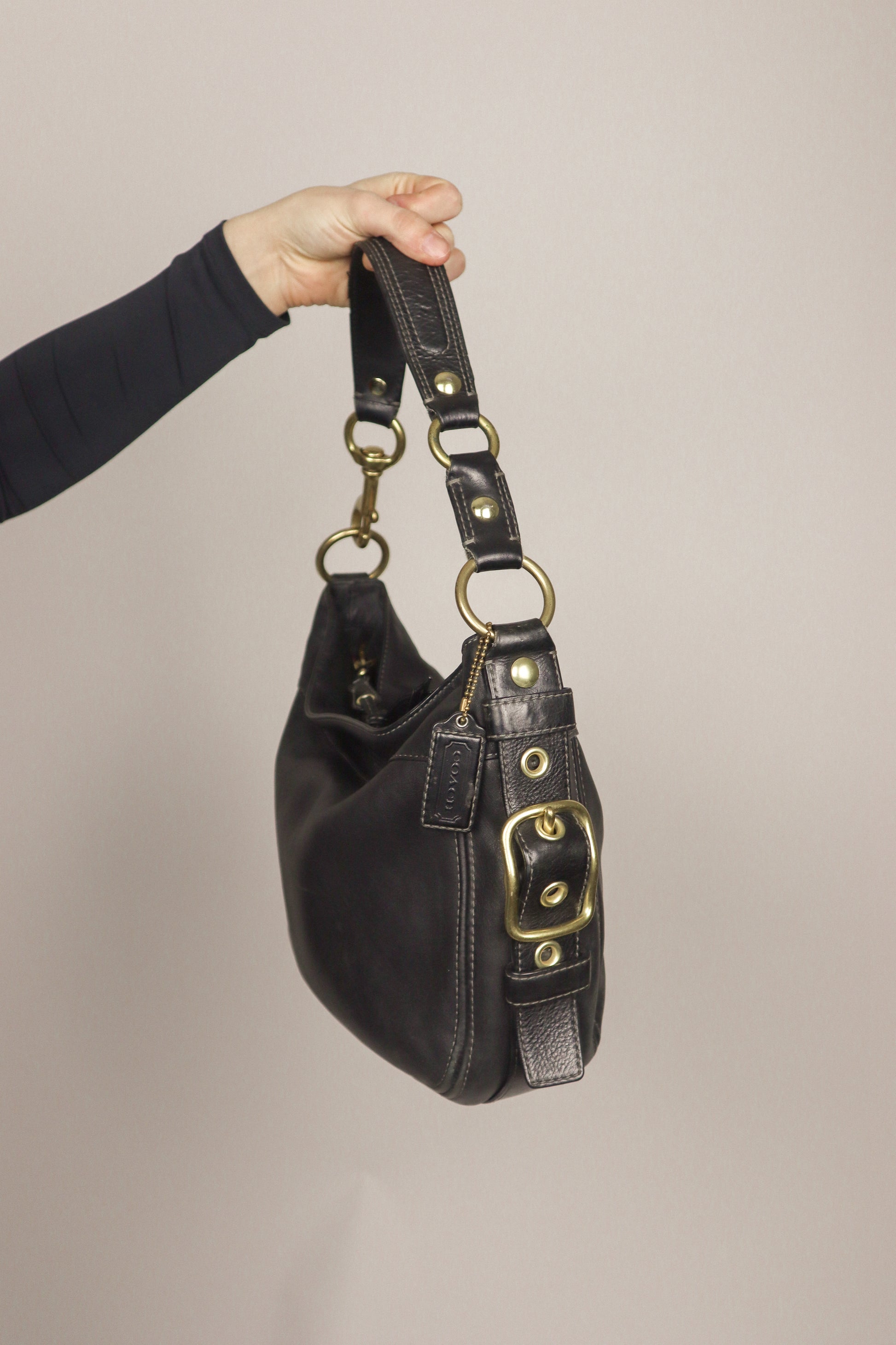 Vintage x Coach Leather Hobo Purse