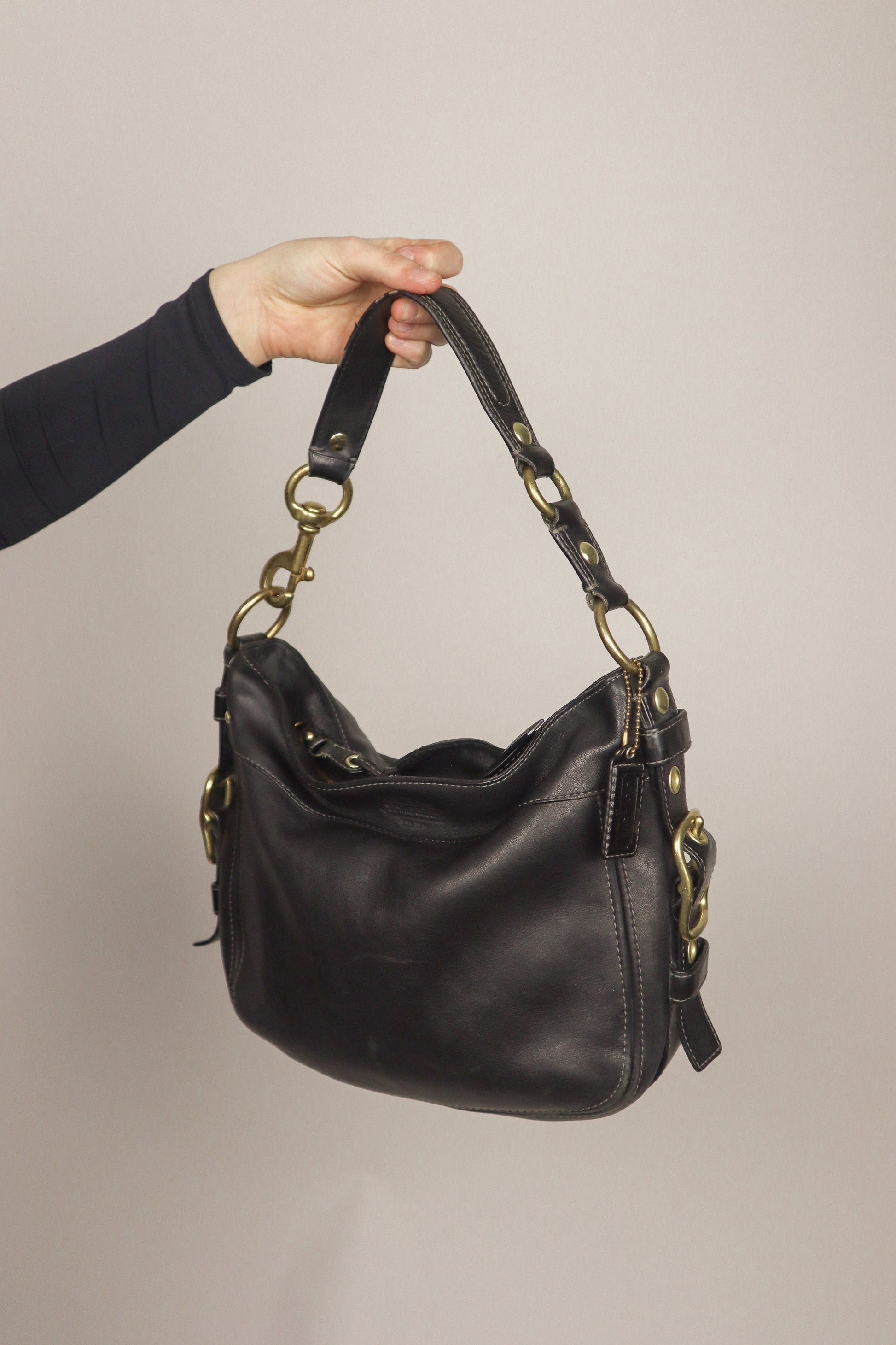 Vintage x Coach Leather Hobo Purse