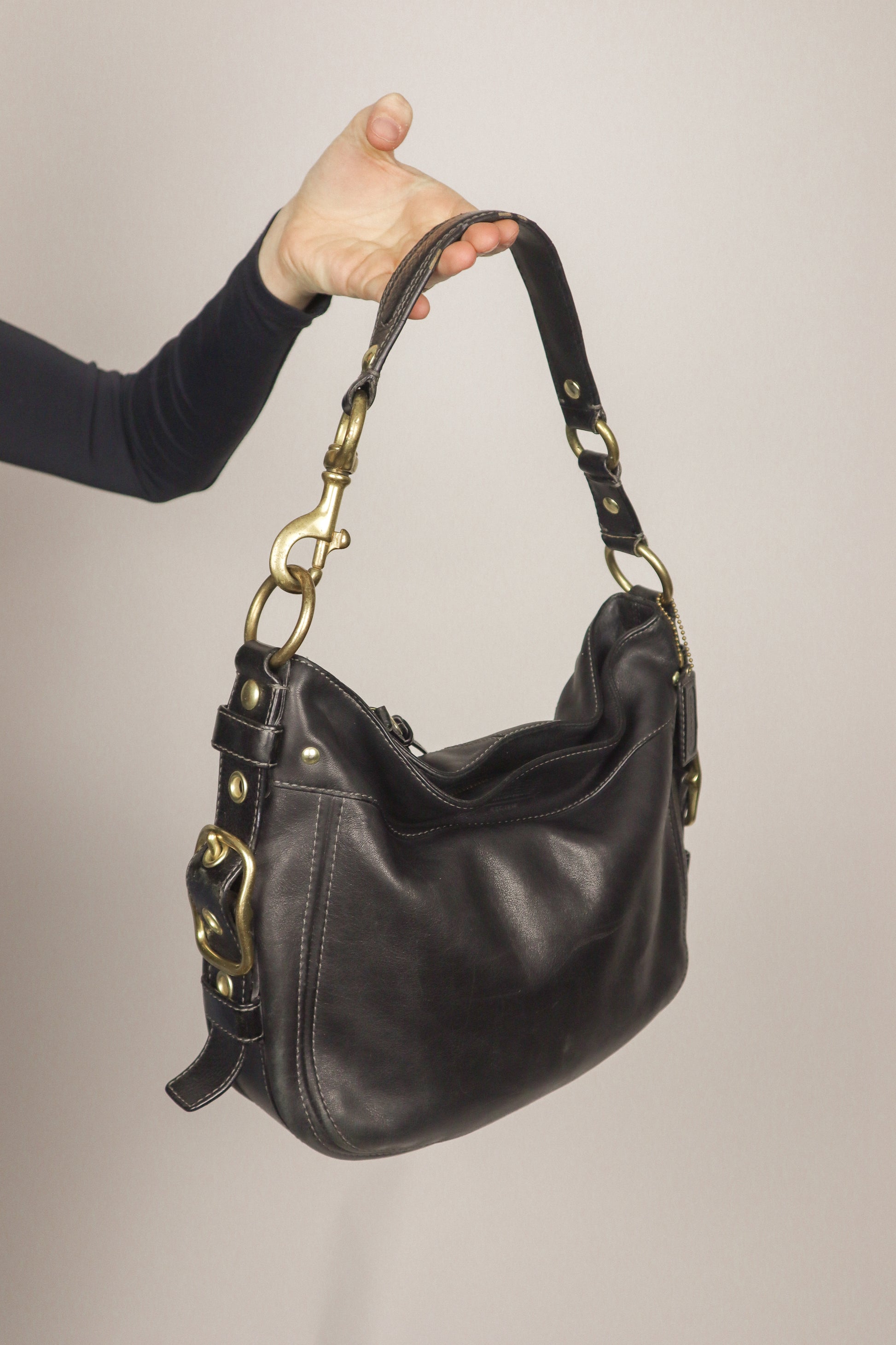 Vintage x Coach Leather Hobo Purse