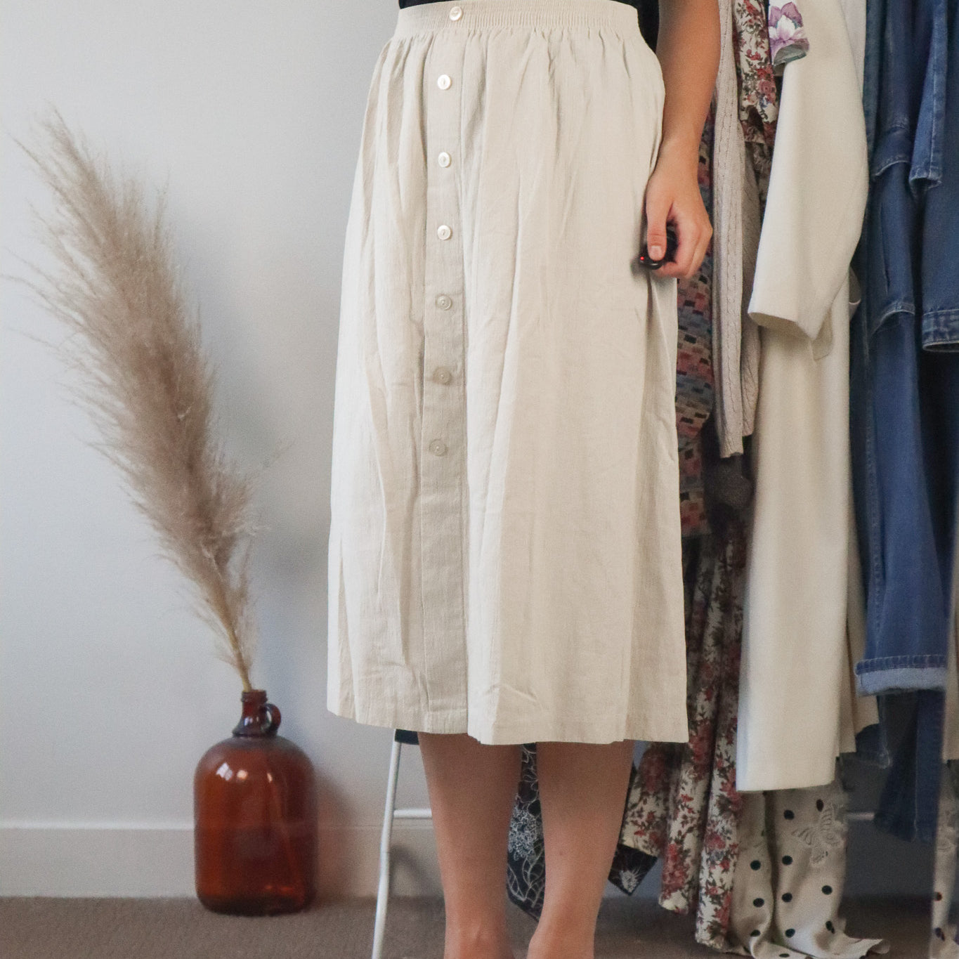 Made in Canada x Vintage x Midi Skirt (8/10)