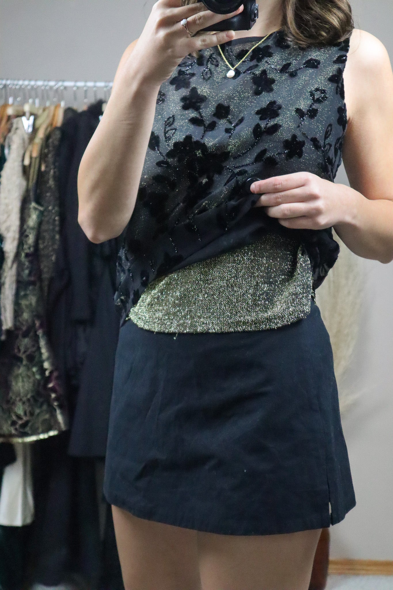 Made in Canada x Vintage x Shimmer Mesh Velvet Tank (6)