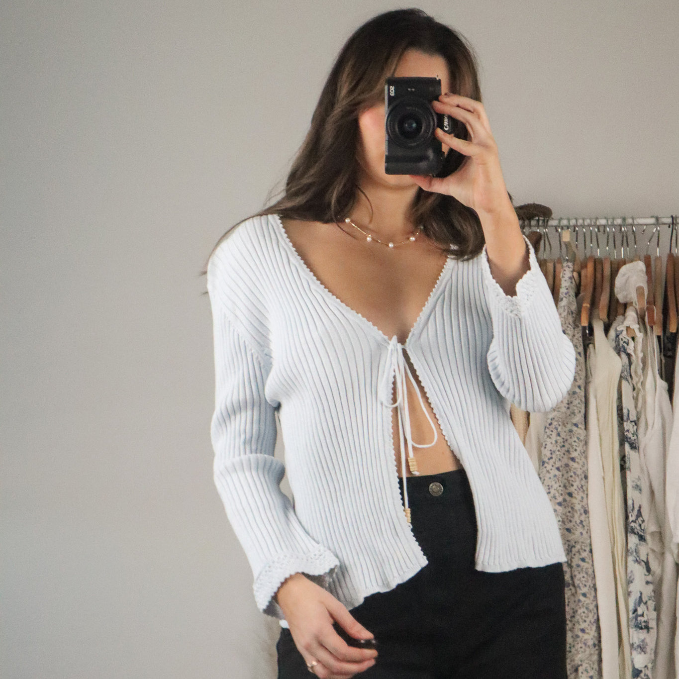 Vintage x Tie-Up Cardigan (M)