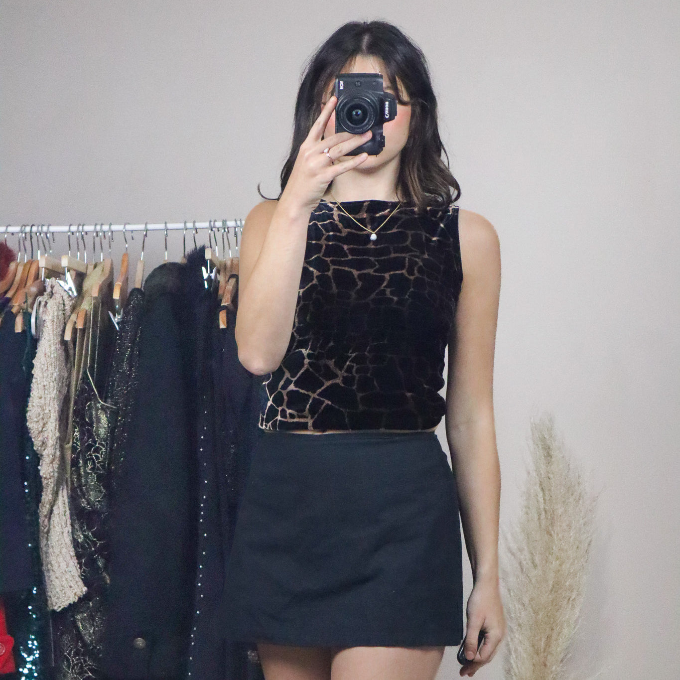 Vintage x Velvet Animal Print Tank (XS/S)
