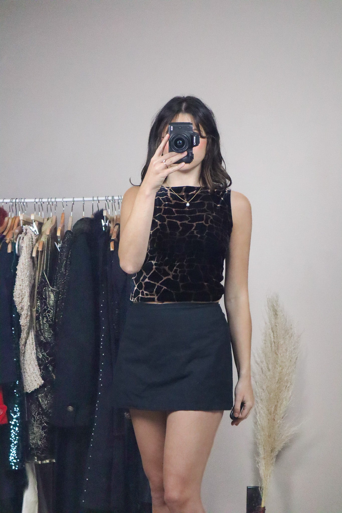 Vintage x Velvet Animal Print Tank (XS/S)