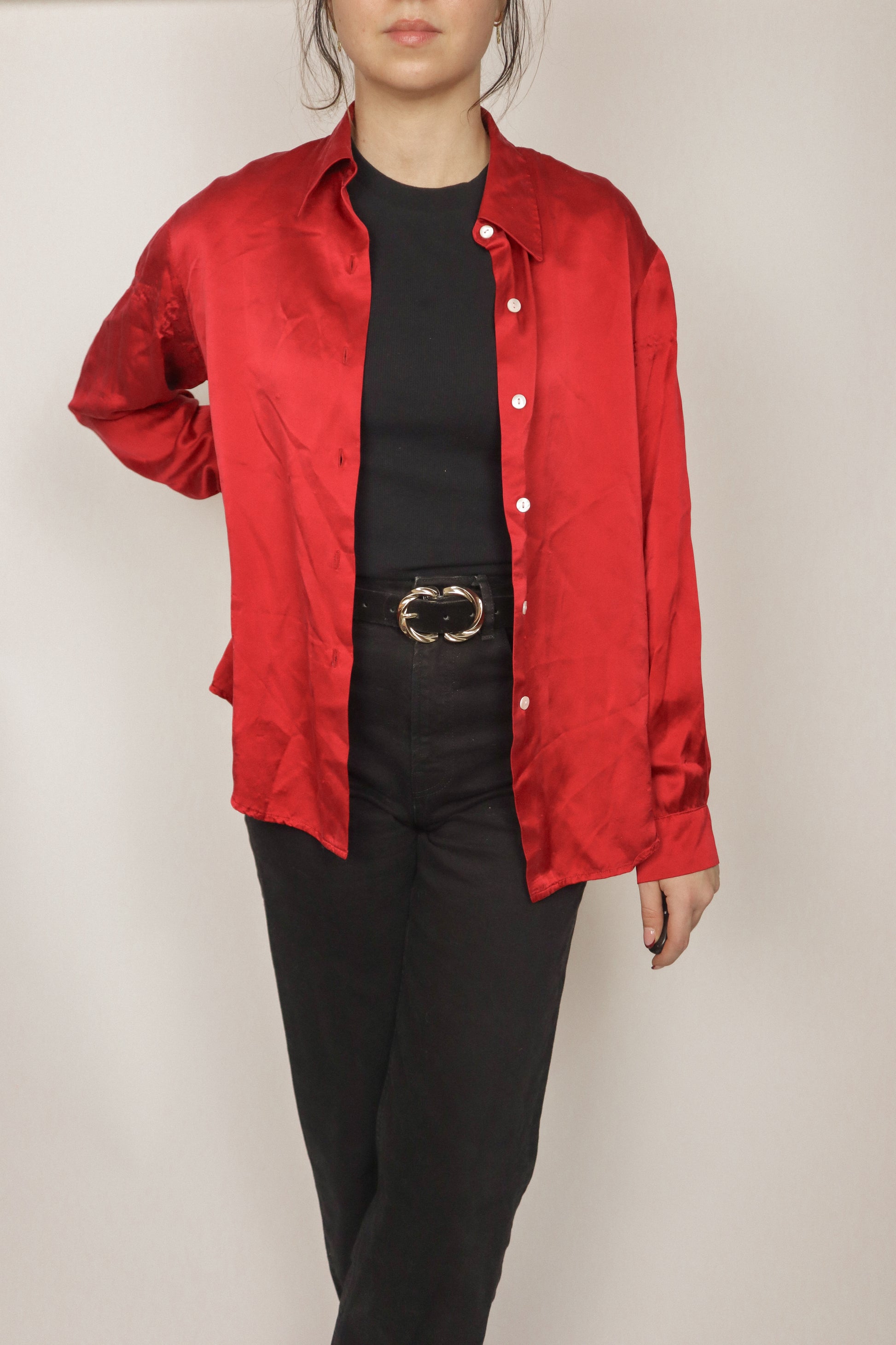 Vintage x Silk Blouse (S)