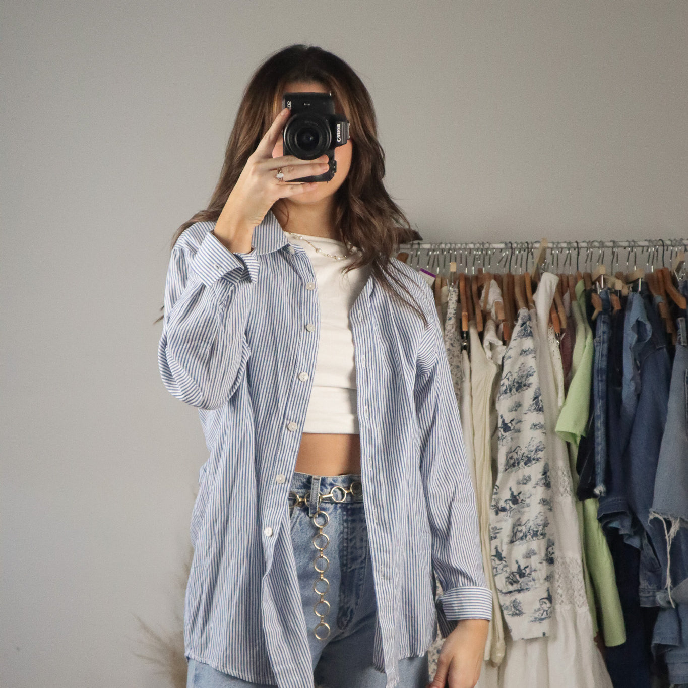 Modern x Striped Button Down (L)