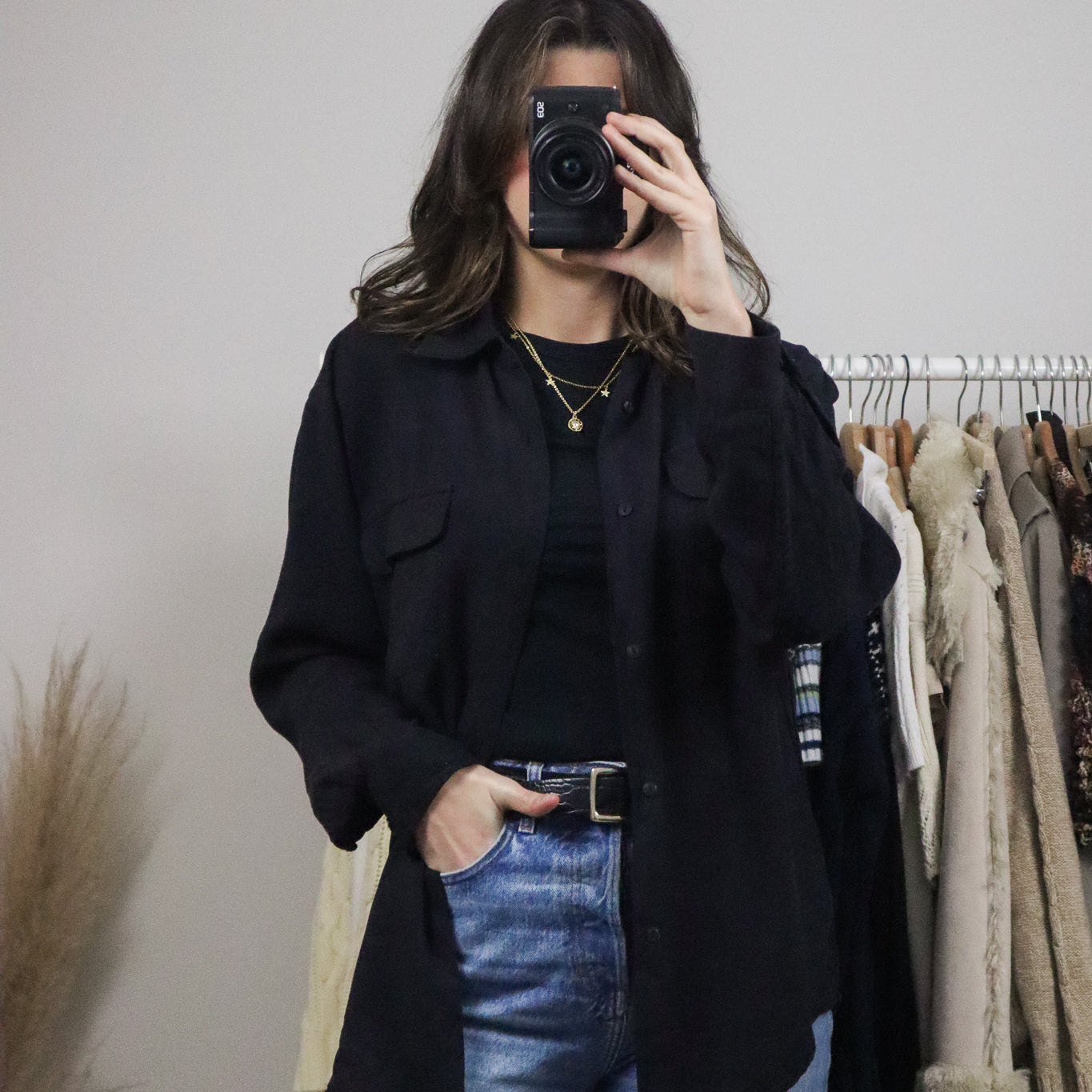 Vintage x Silk Button Up (S/M)