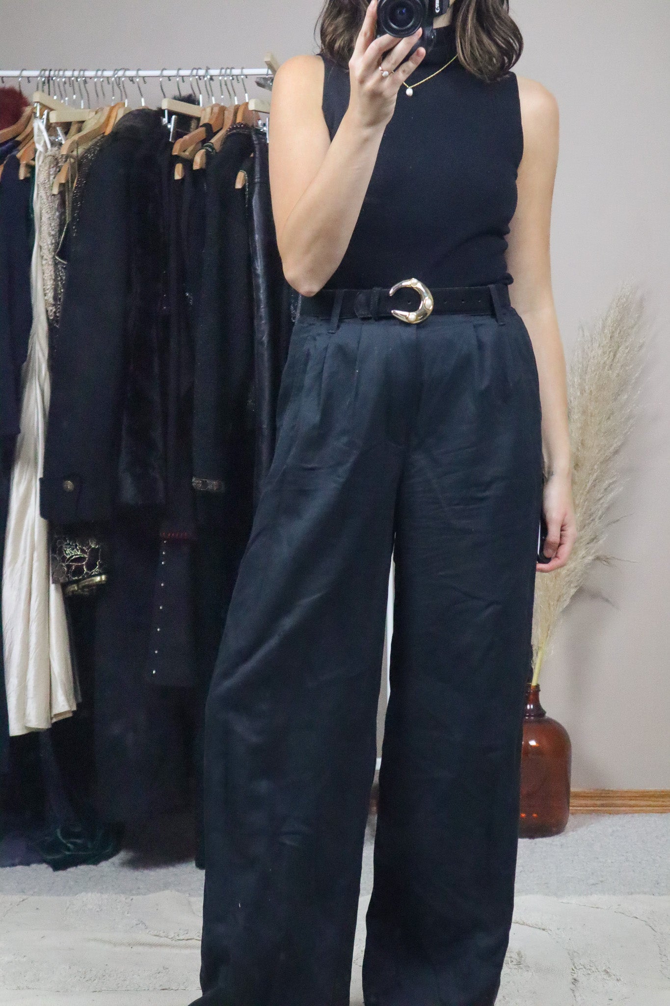 Vintage x Suede Pearl Belt (XS/S)