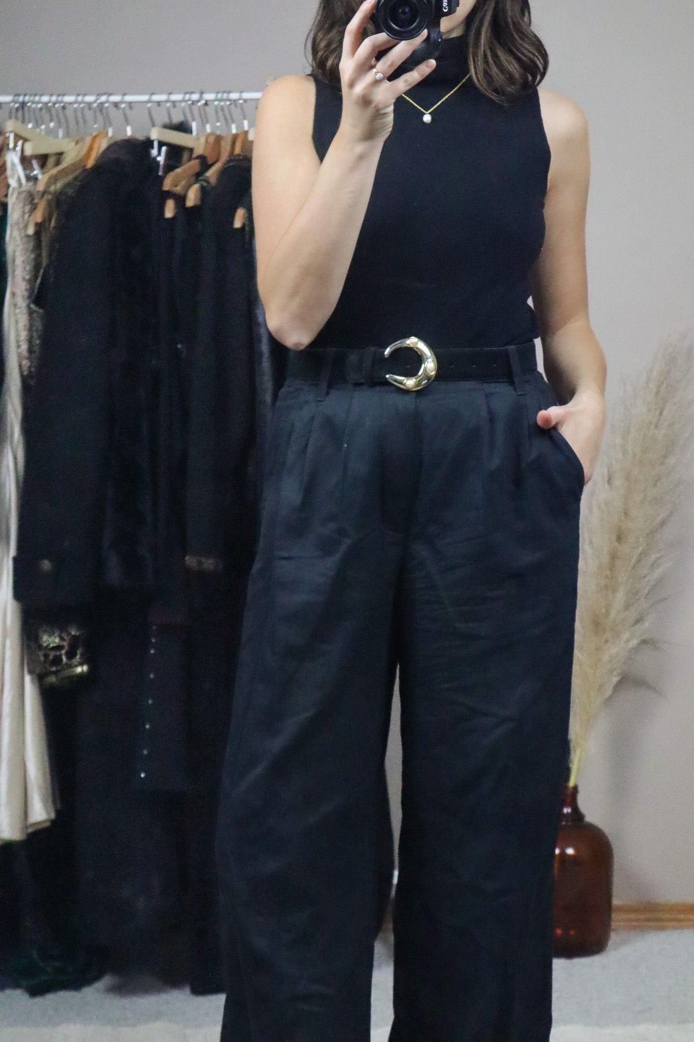 Vintage x Suede Pearl Belt (XS/S)