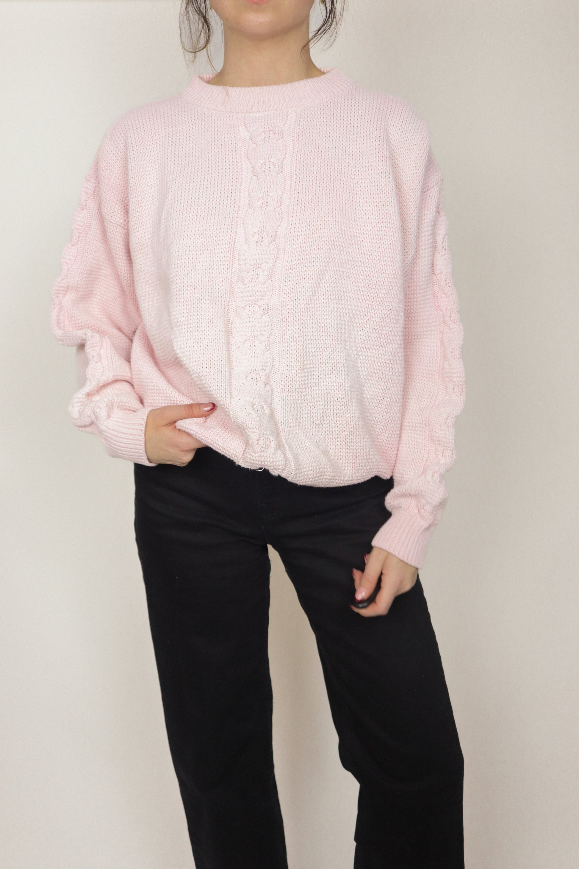 Vintage x Textured Knit Sweater (S/M)