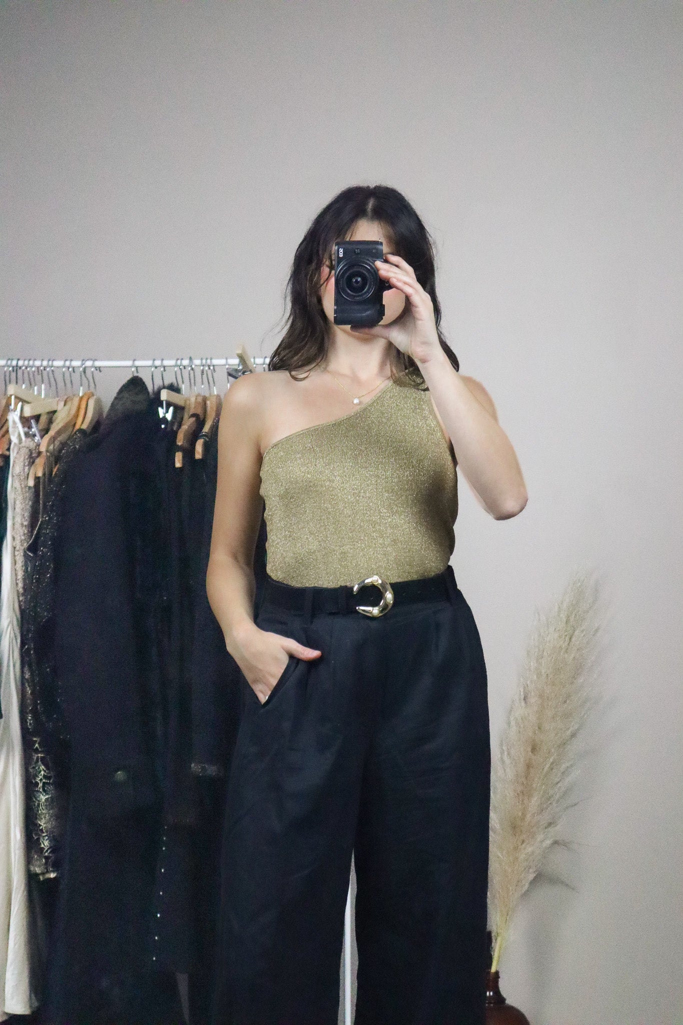 Vintage x One Shoulder Tank (M)