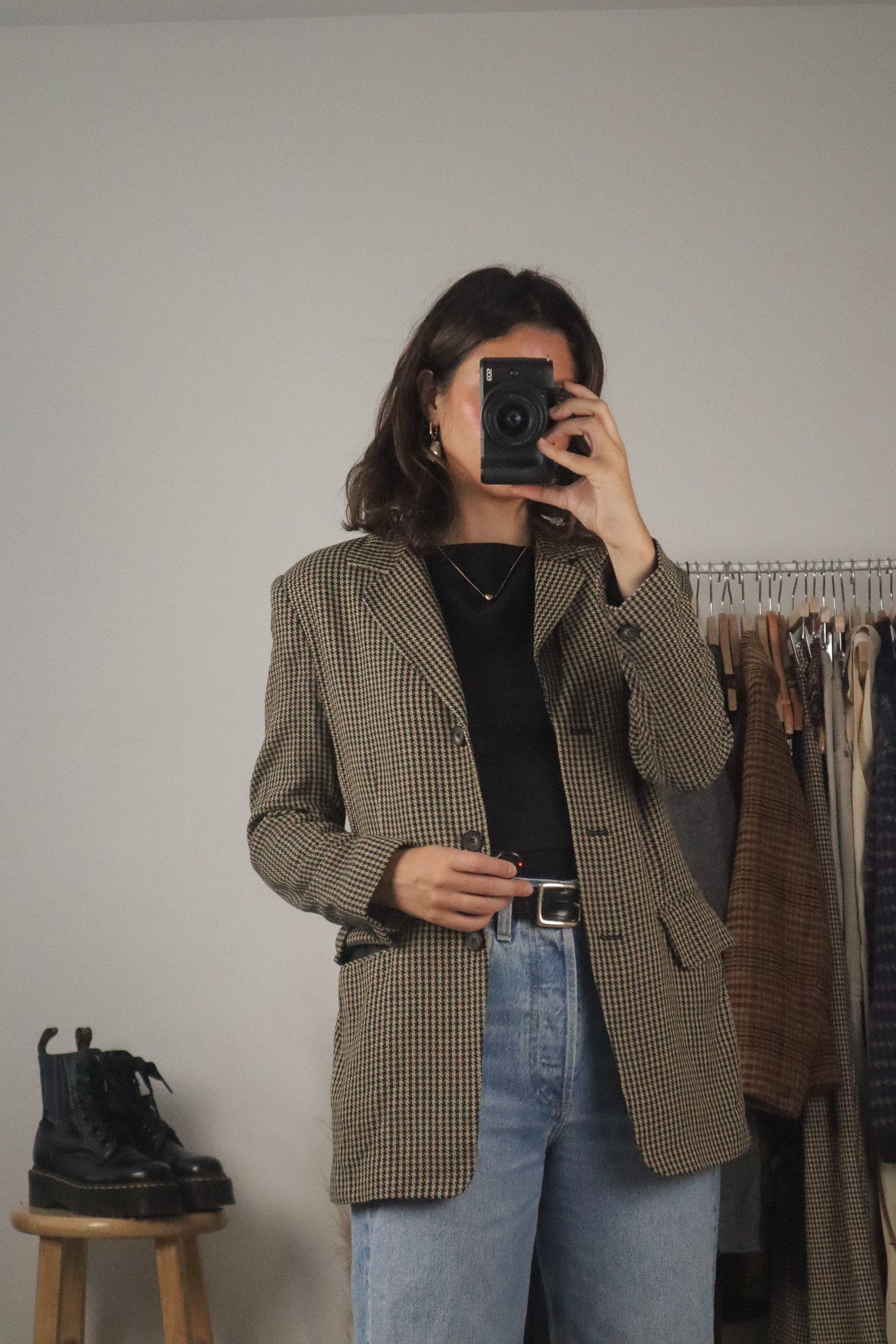Made in USA x Vintage x Houndstooth Blazer (S)