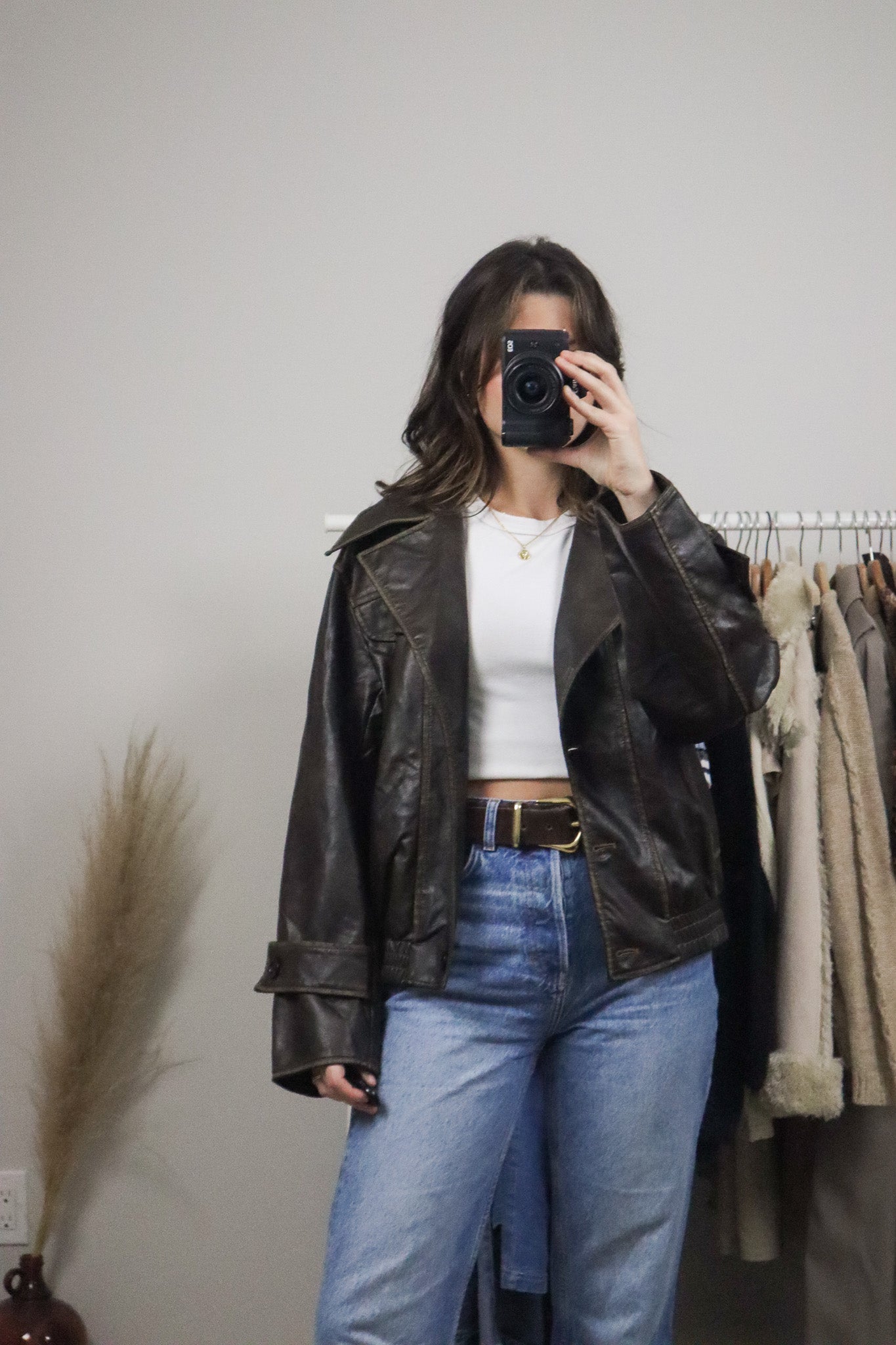 Modern x Faux Lather Jacket (S/M)