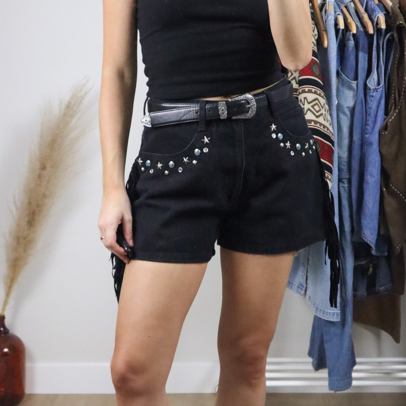 Vintage x Faux Leather Belt (L)