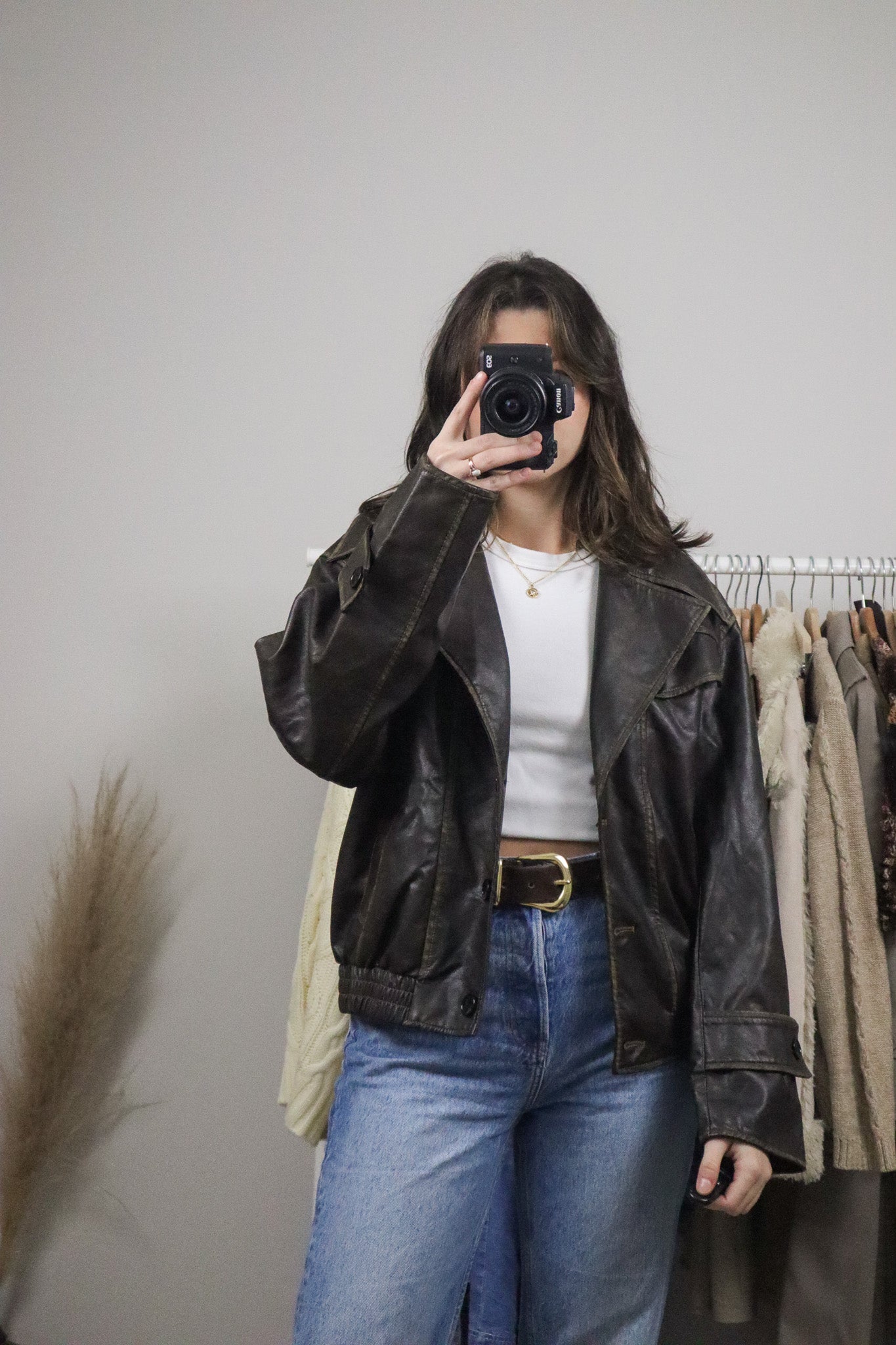 Modern x Faux Lather Jacket (S/M)