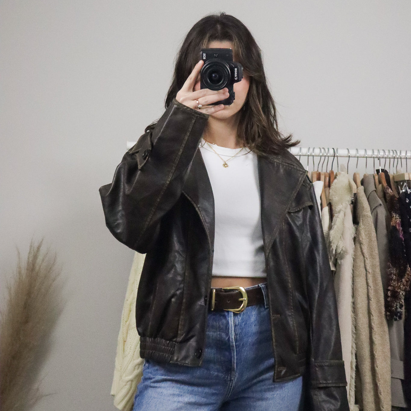 Modern x Faux Lather Jacket (S/M)