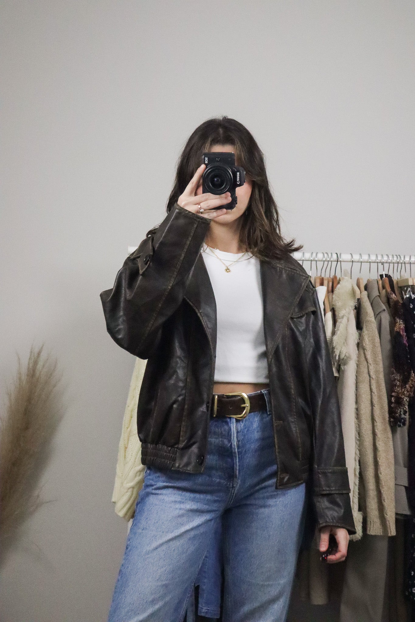 Modern x Faux Lather Jacket (S/M)