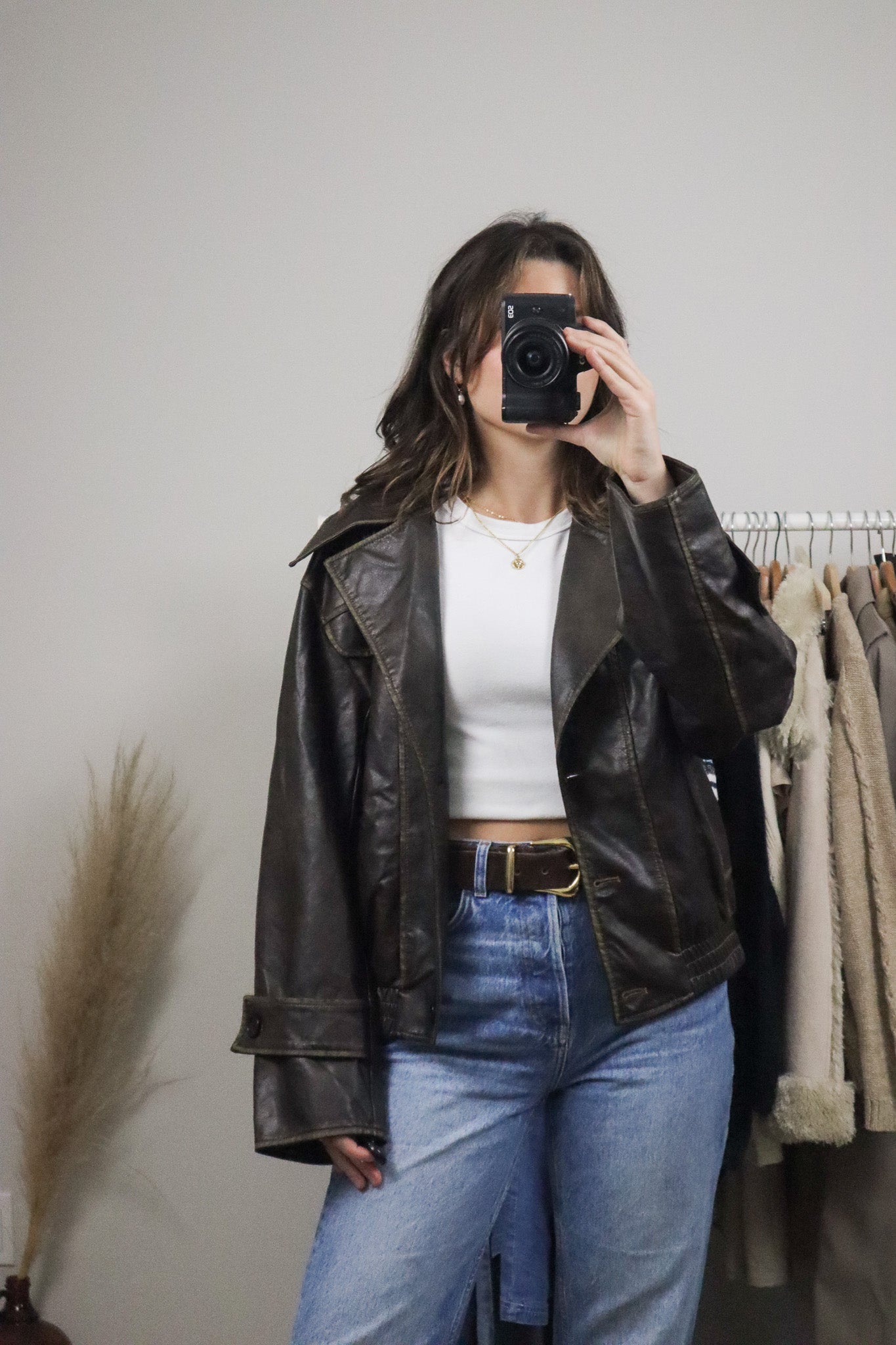 Modern x Faux Lather Jacket (S/M)