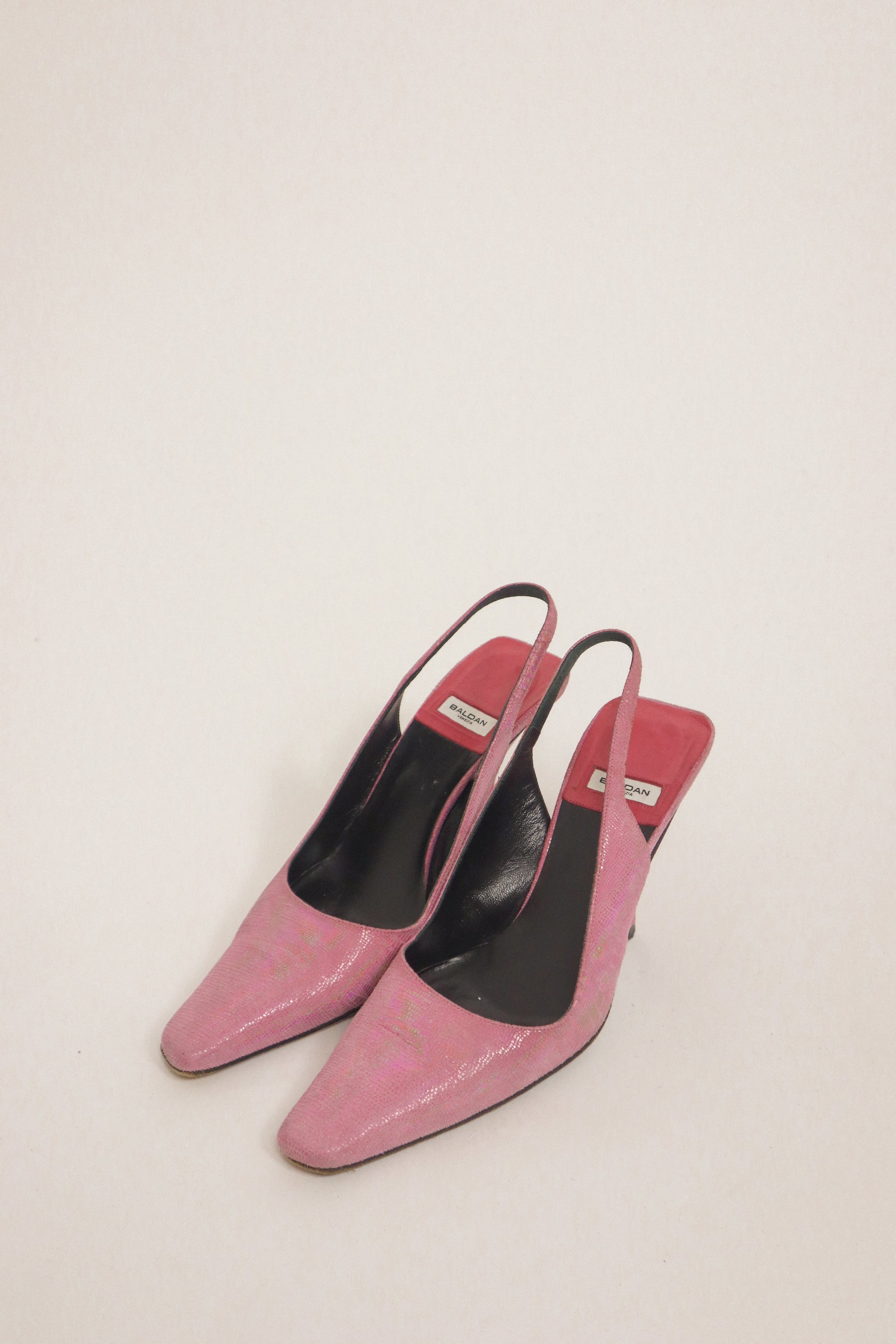 Vintage x Made in Italy x Leather Iridescent Slingbacks (7)