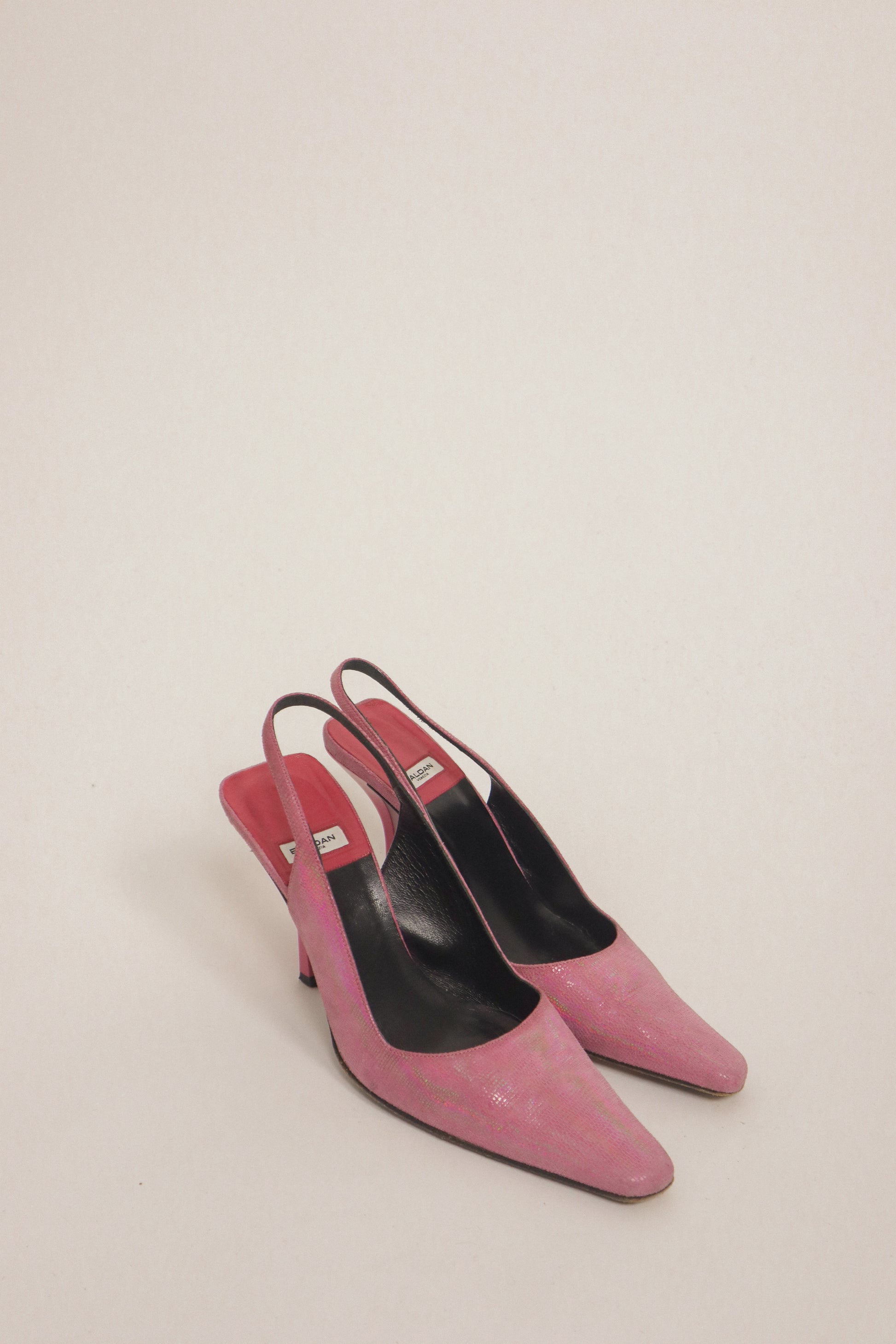 Vintage x Made in Italy x Leather Iridescent Slingbacks (7)