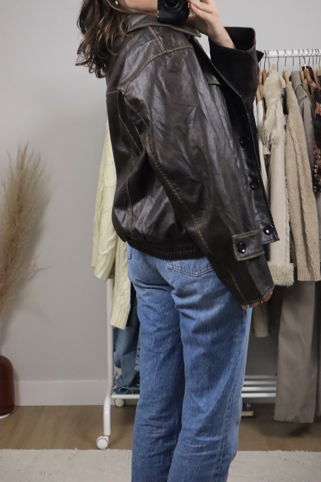 Modern x Faux Lather Jacket (S/M)