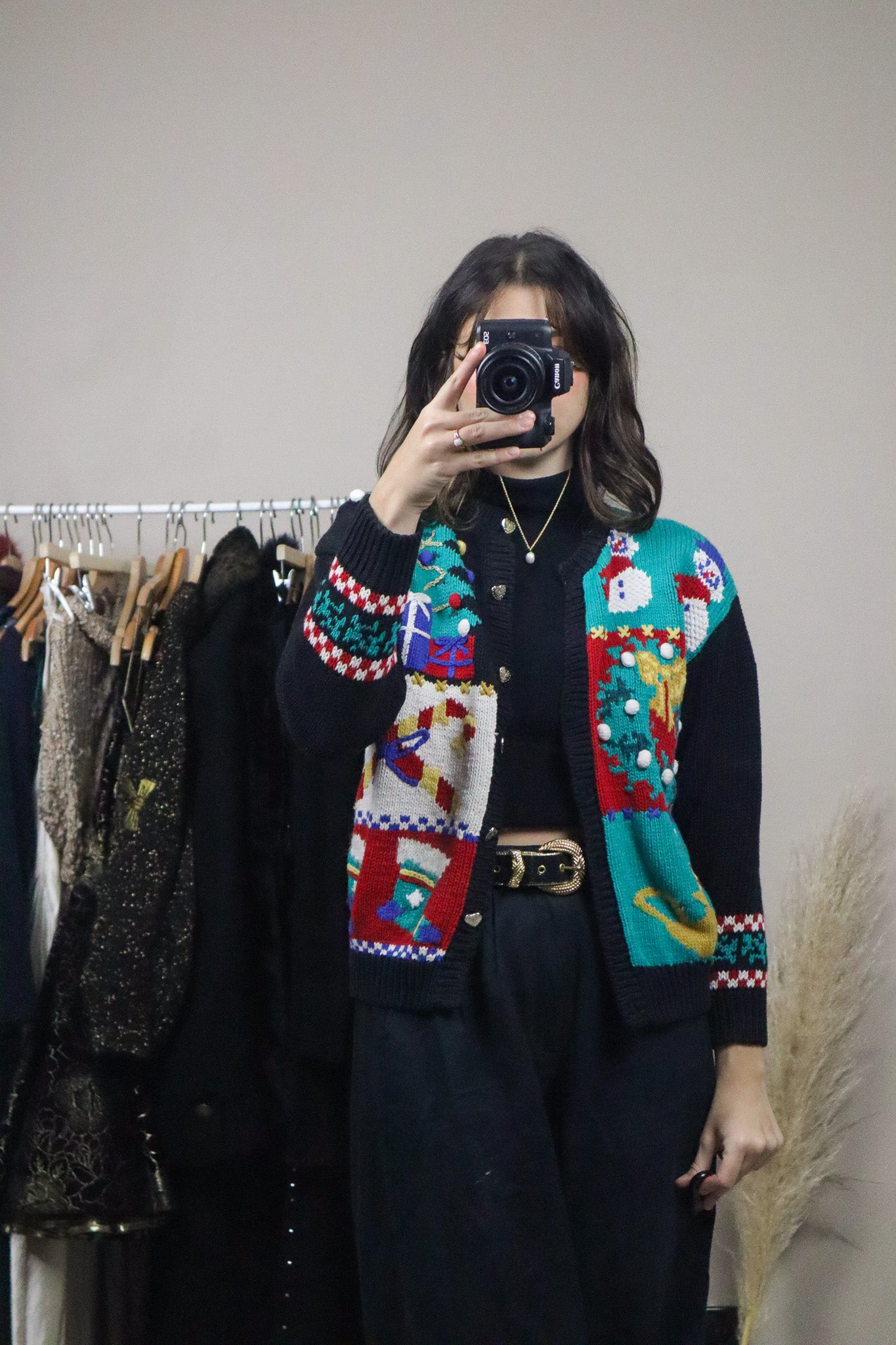 Vintage x Christmas Textured Cardigan (S)